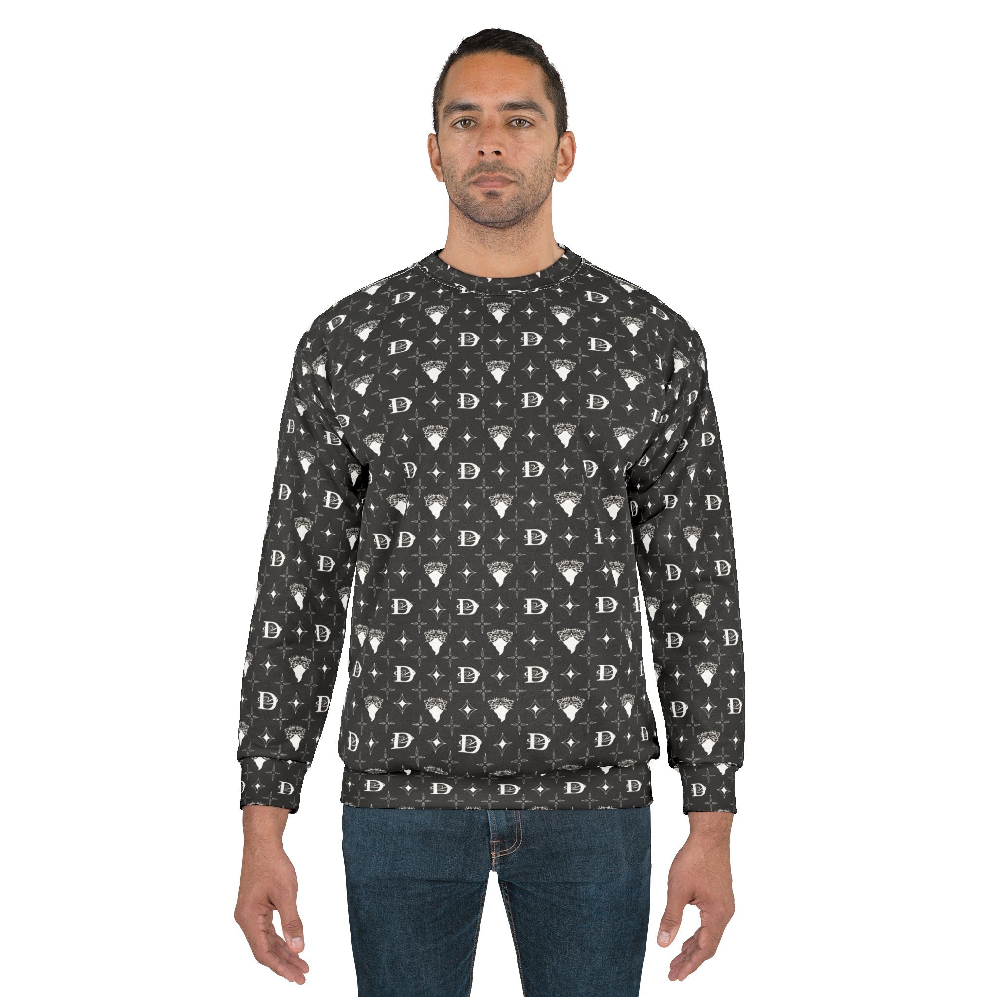 Bandito Panther Custom Monogram Print Unisex Sweatshirt AOP