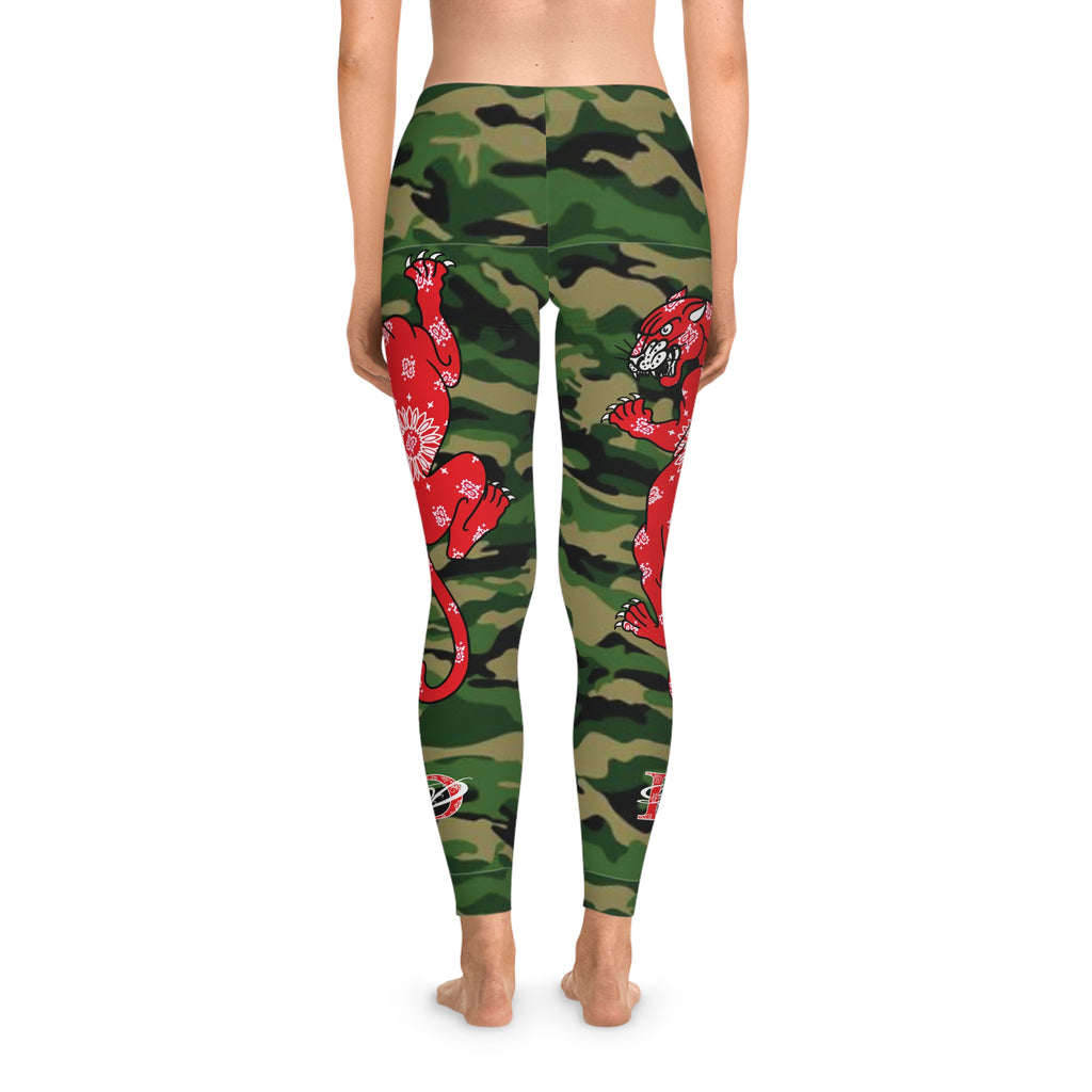 Climbing Bandana Panther Stretchy Camo Leggings