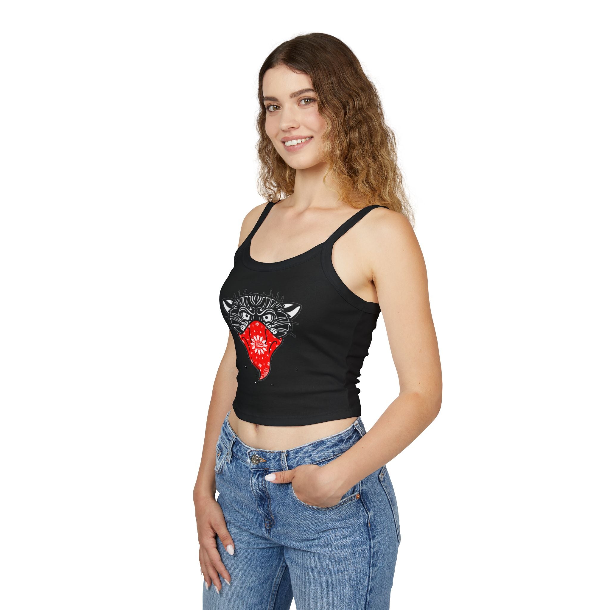 DD Bandito Panther Print Spaghetti Strap Tank Top
