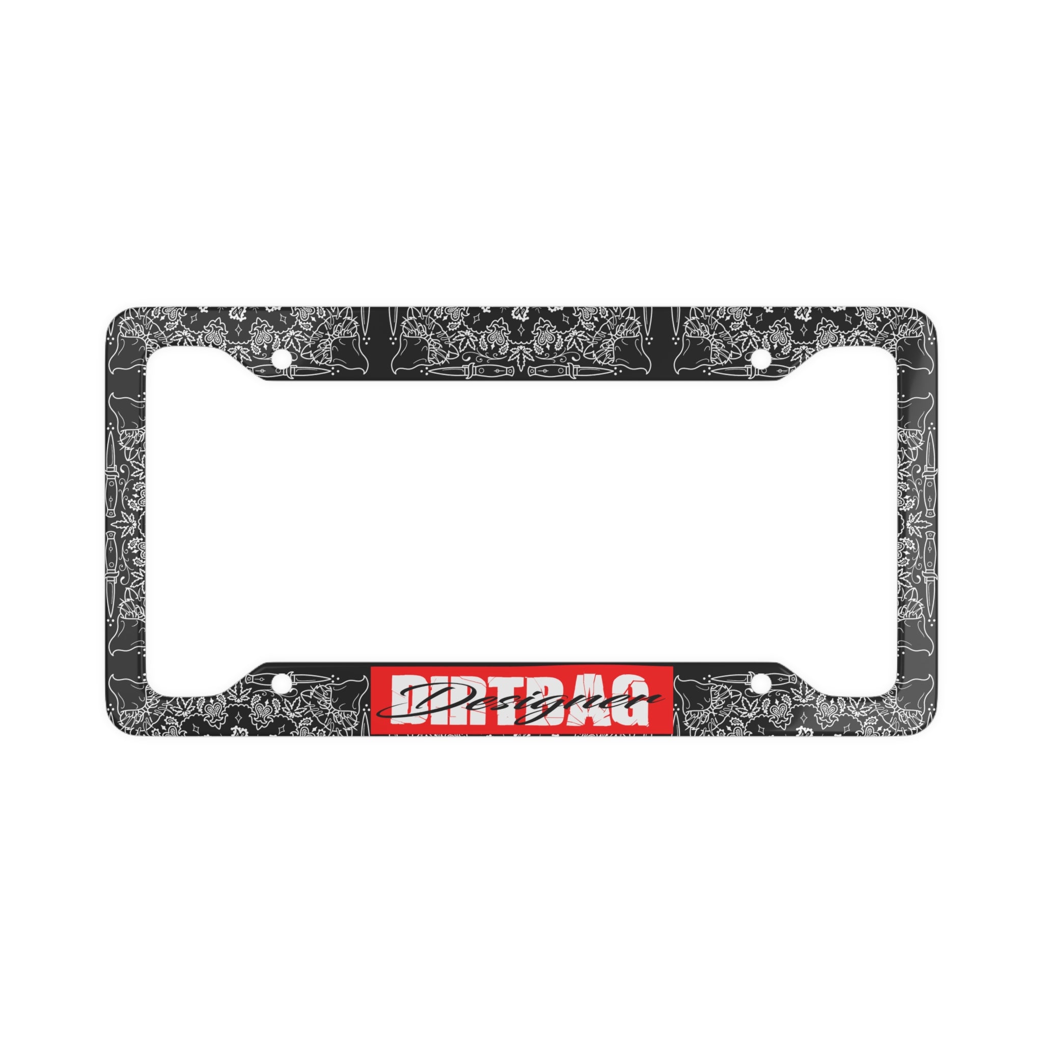 DD Custom Bandana License Plate Frame for Car AOP