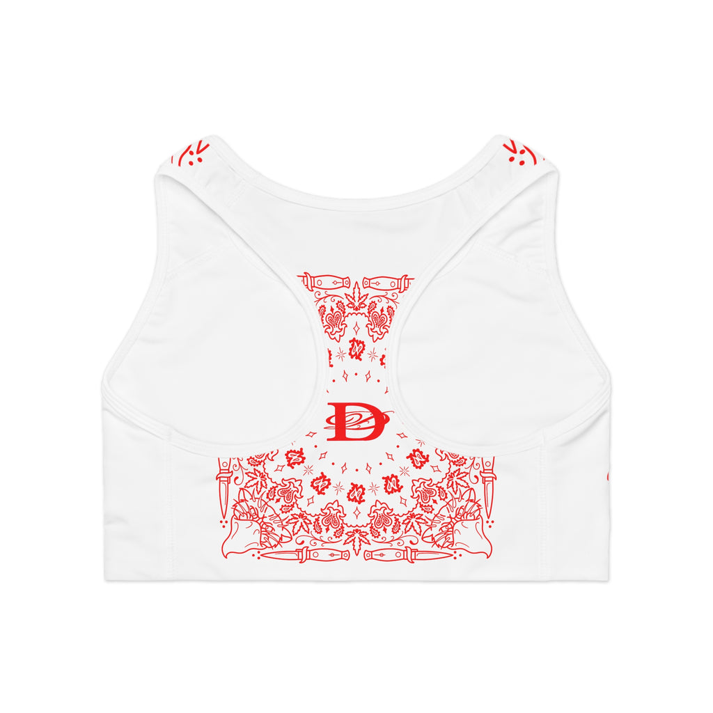 DD Custom Bandanna Print Sports Bra