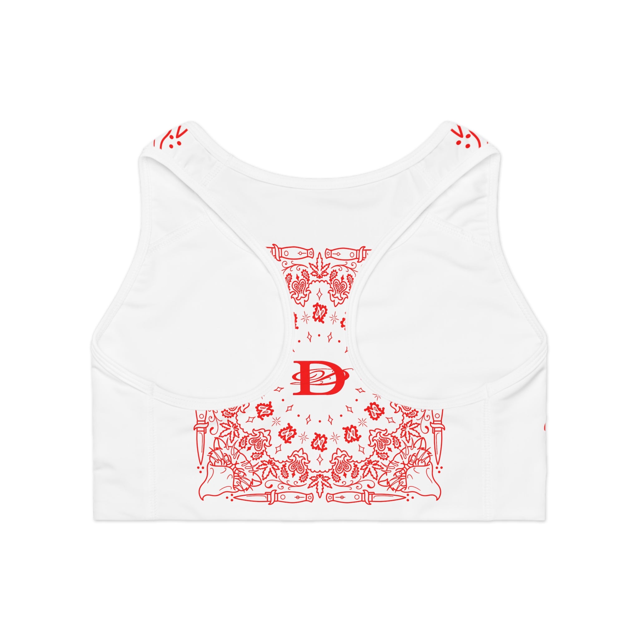 DD Custom Bandanna Print Sports Bra