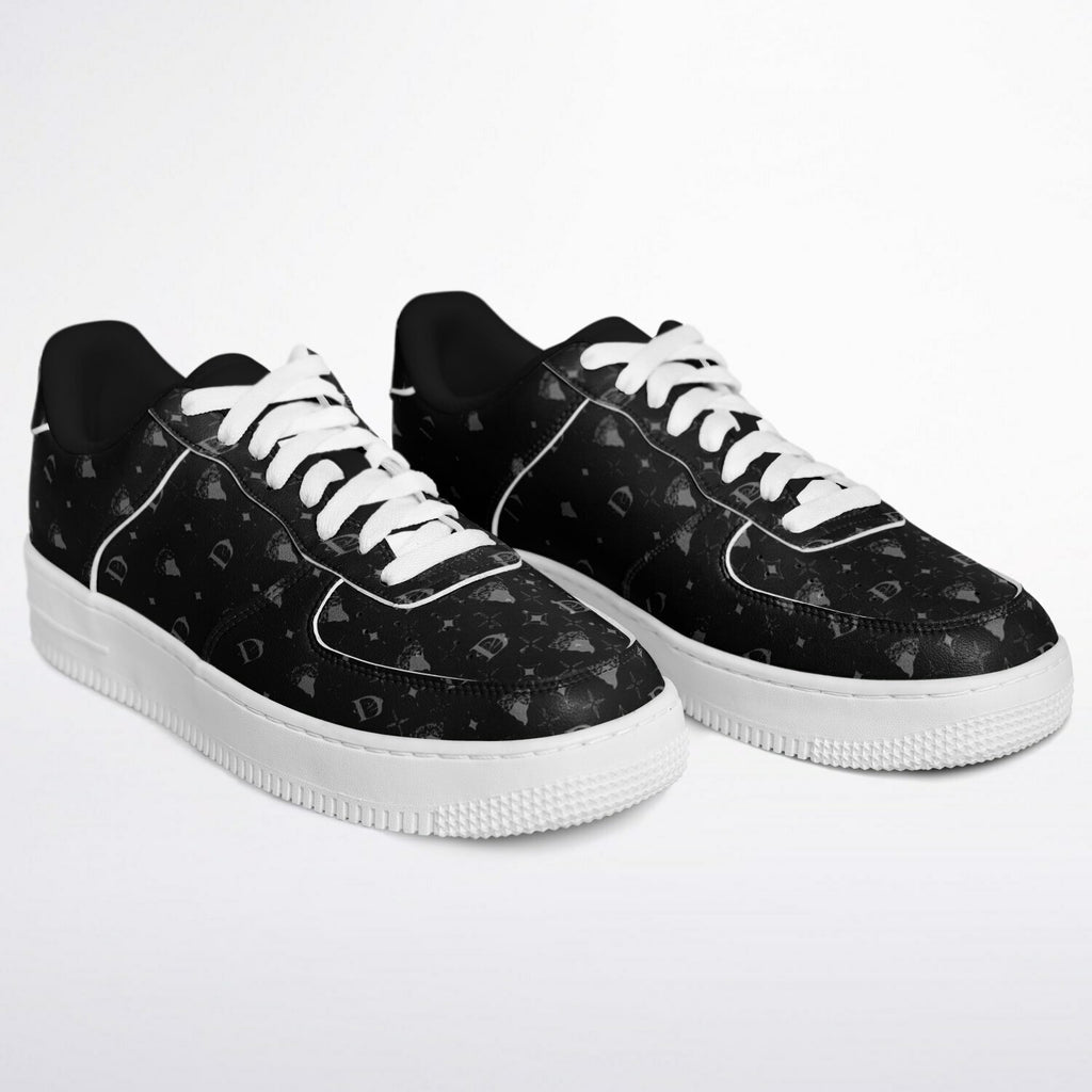 Bandito Panther Custom Monogram Print Core Low Shoes AOP