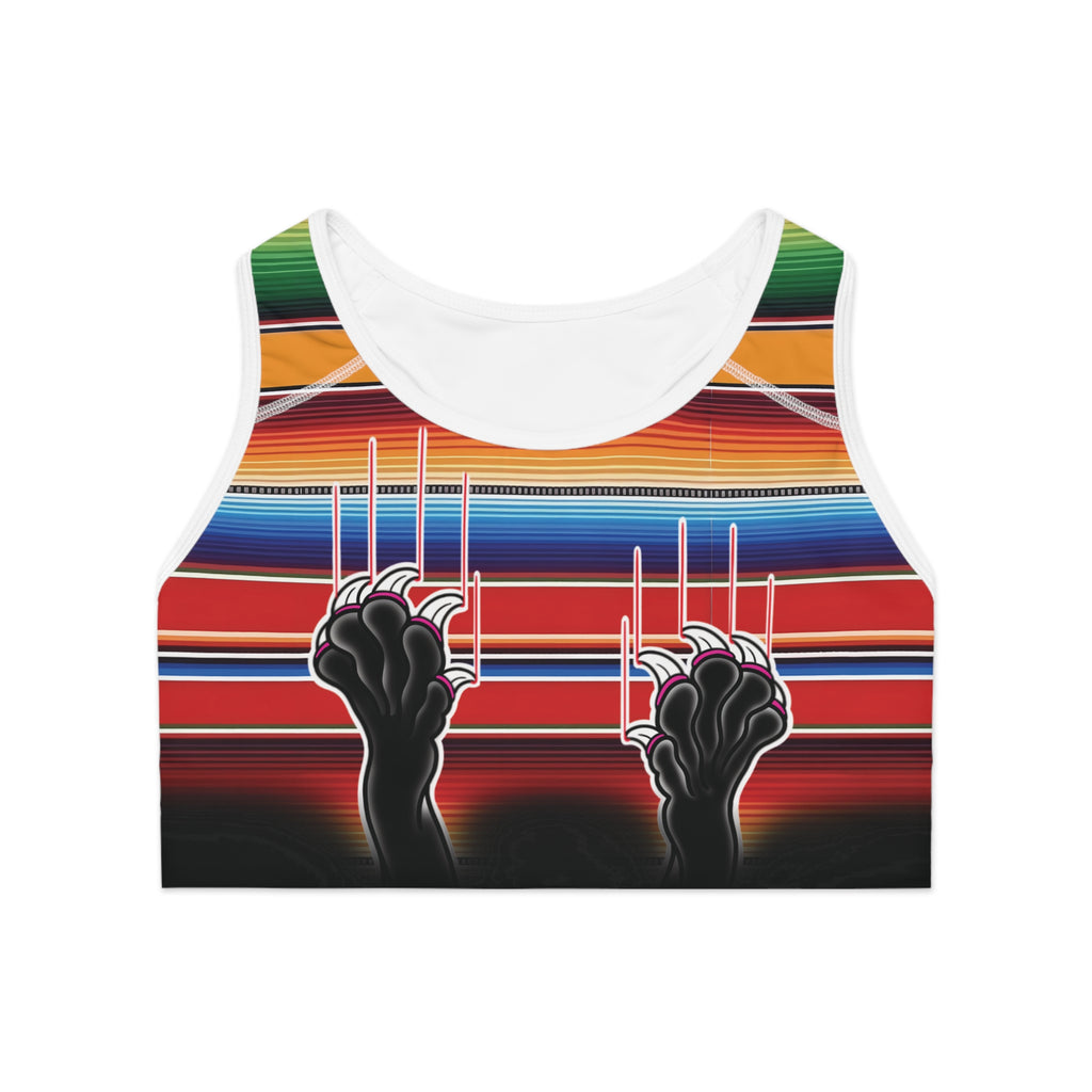 Clawing Panther Paws Print Sports Bra AOP