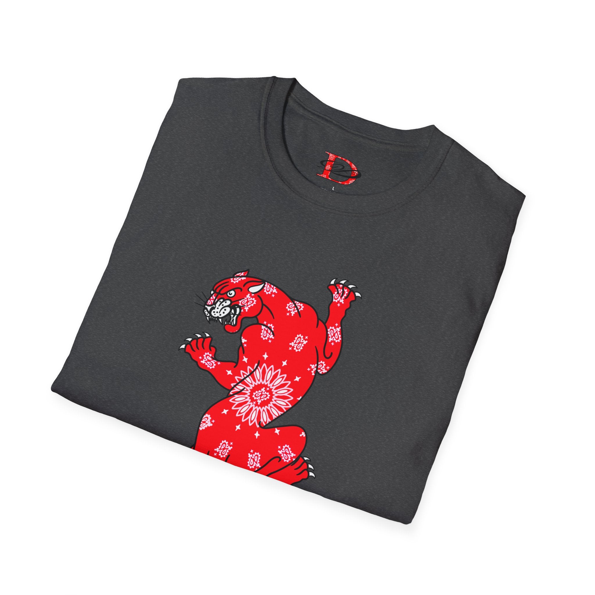 DD Climbing Panther w/Bandana Design Softstyle Unisex T-Shirt