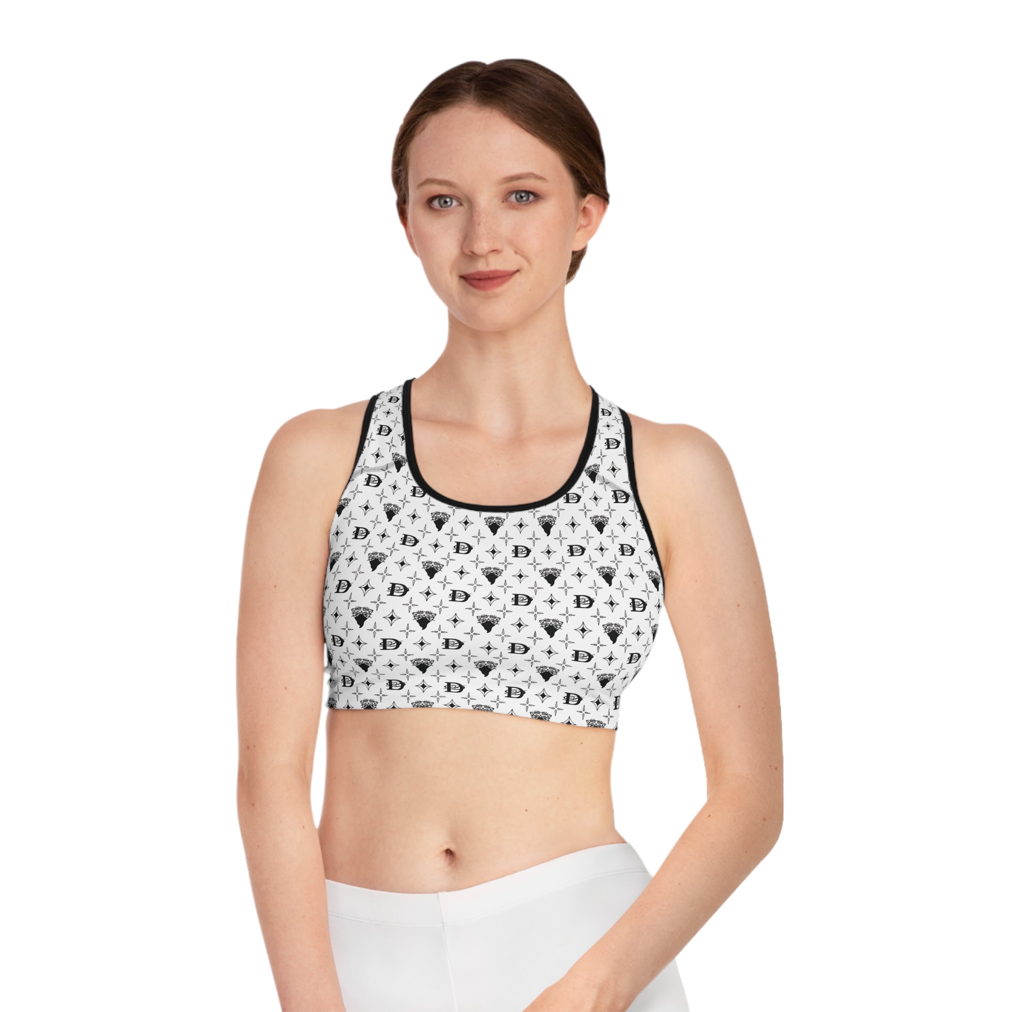 Bandito Panther Custom Monogram Print Sports Bra AOP