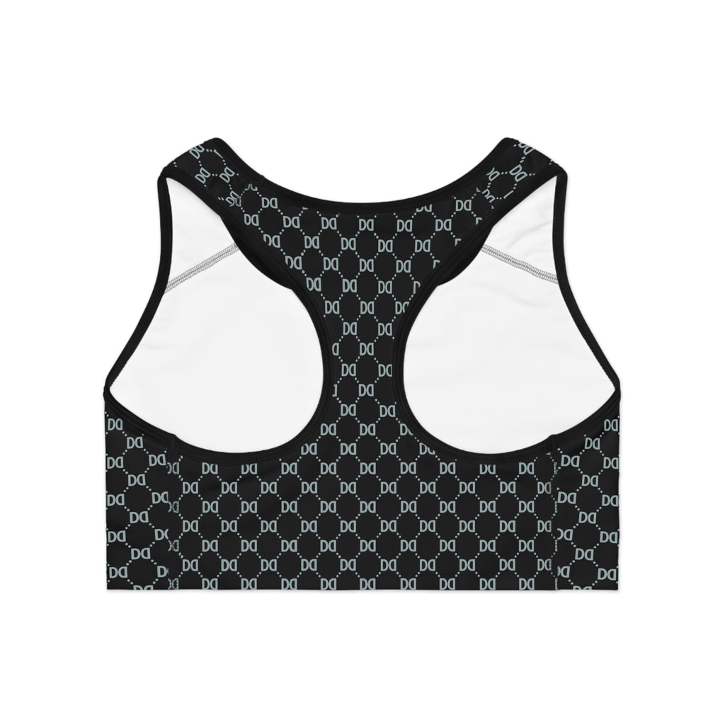 DD Monogram Pattern Sports Bra AOP