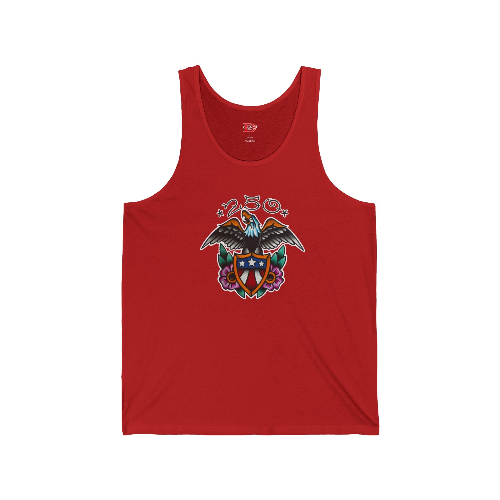 250th Anniversary Eagle w/Flag Shield Mens Tank Top