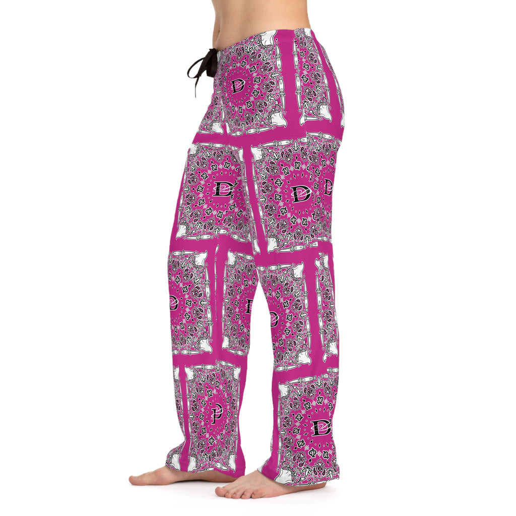 DD Custom Bandana Print Women's Pajama Pants AOP