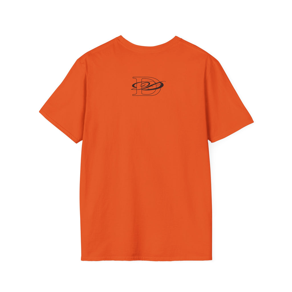 DD Custom Script Lettering w/Gothic Old English Unisex Softstyle T-Shirt