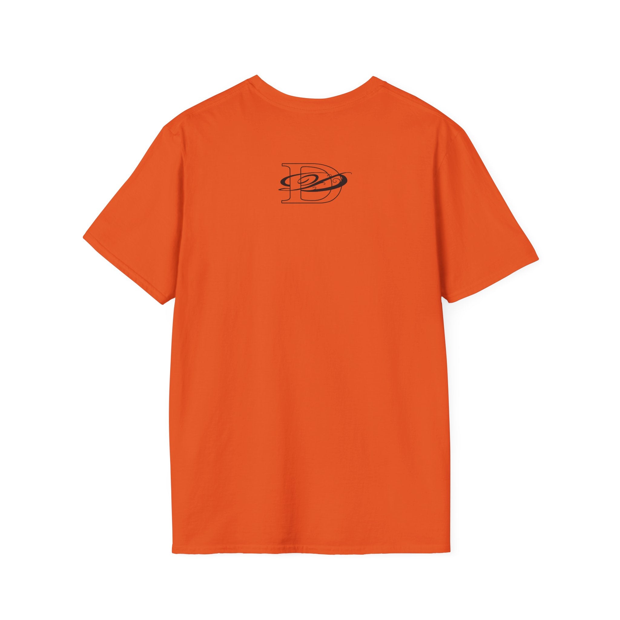 DD Custom Script Lettering w/Gothic Old English Unisex Softstyle T-Shirt