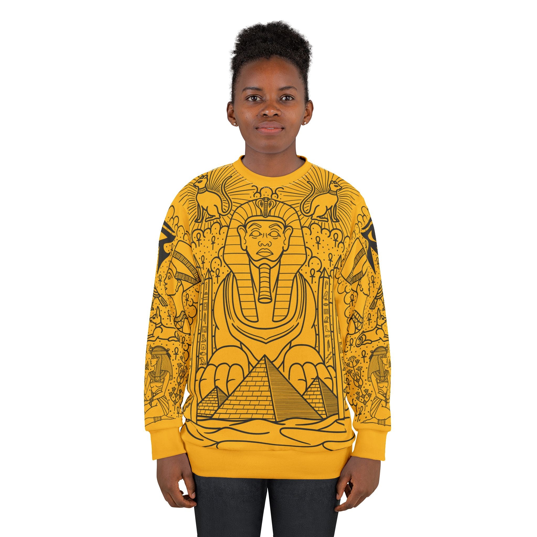 Ancient Egypt Tattoo Body Suit Unisex Crewneck Sweatshirt AOP