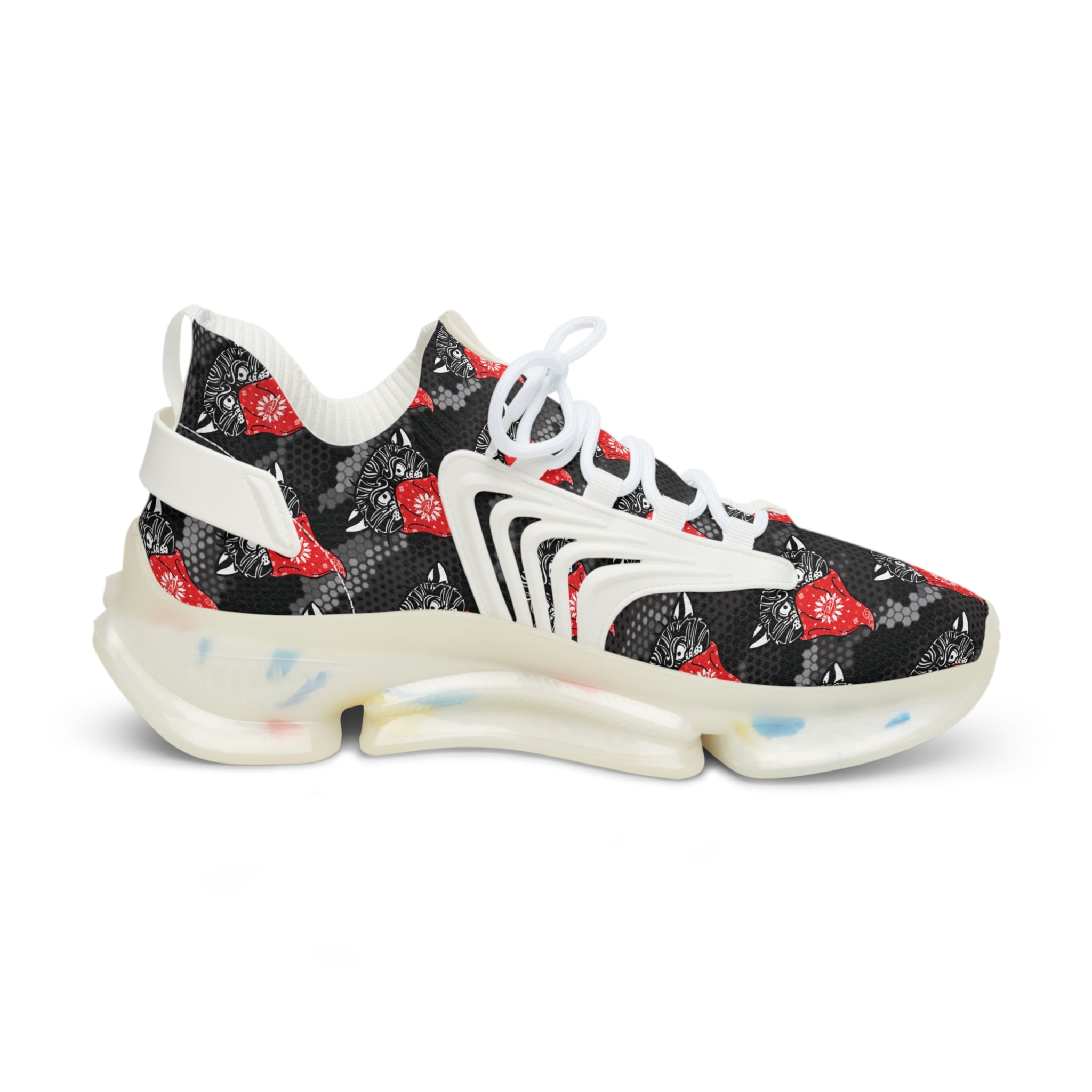 Bandito Panther Hexagon Urban Digital Camo Men's Mesh Sneakers AOP