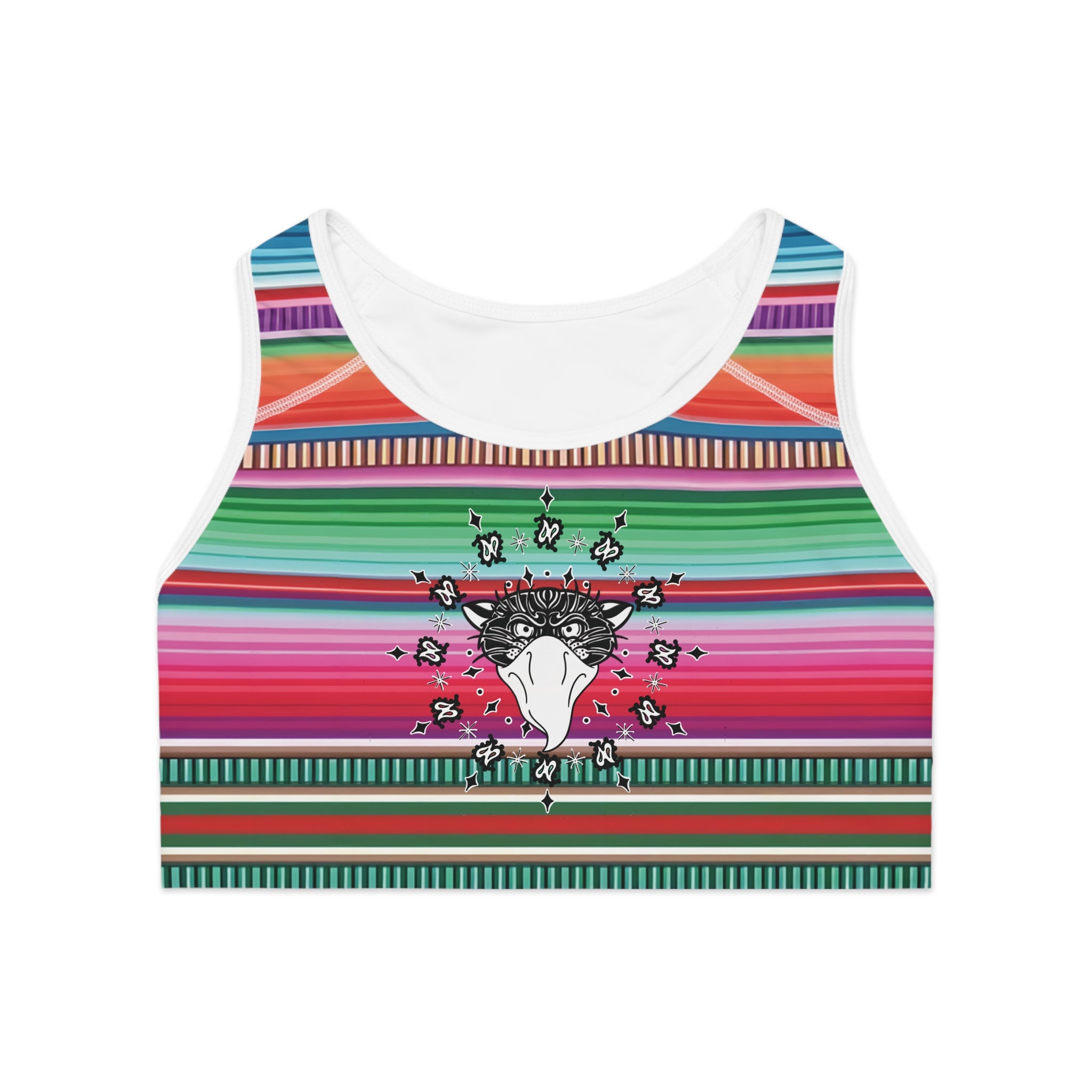 Bandito Panther Paisley Print Sports Bra AOP