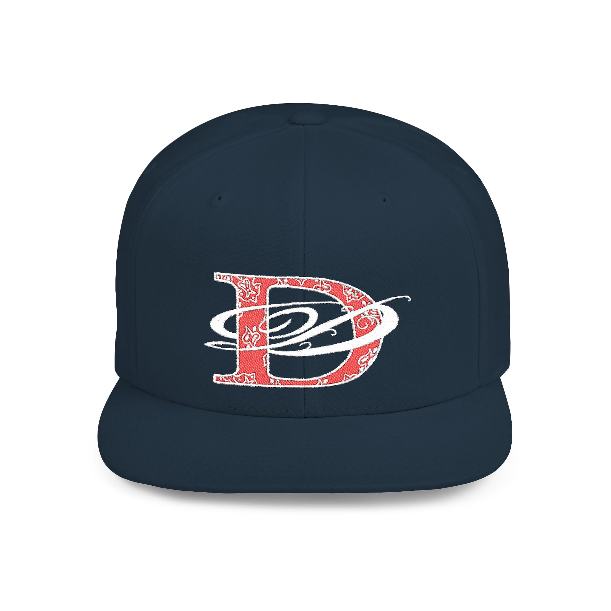 DD Bandana Logo Flat Bill Snapback Cap Streetwear, Tattoo, Designer, Fashion, Embroidery