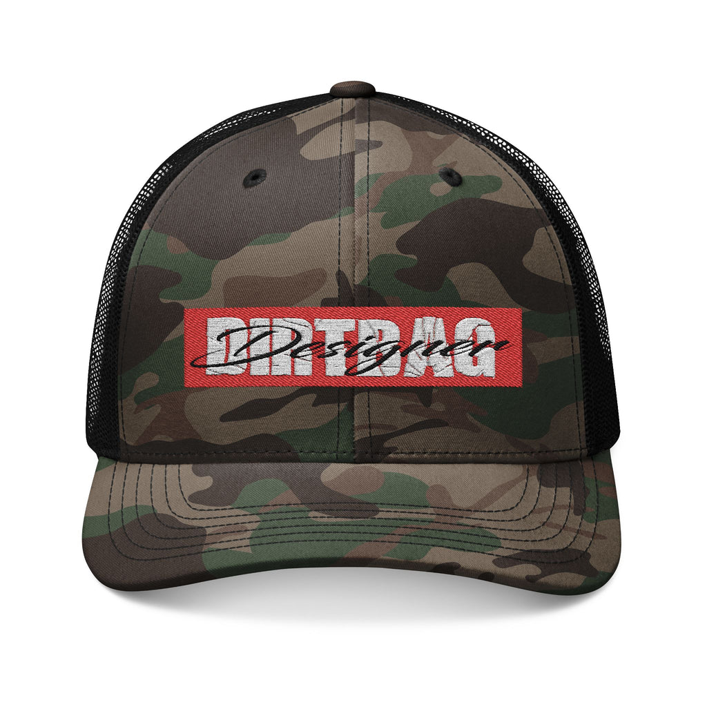 Camouflage Trucker Hat with Embroidered DD Box Logo