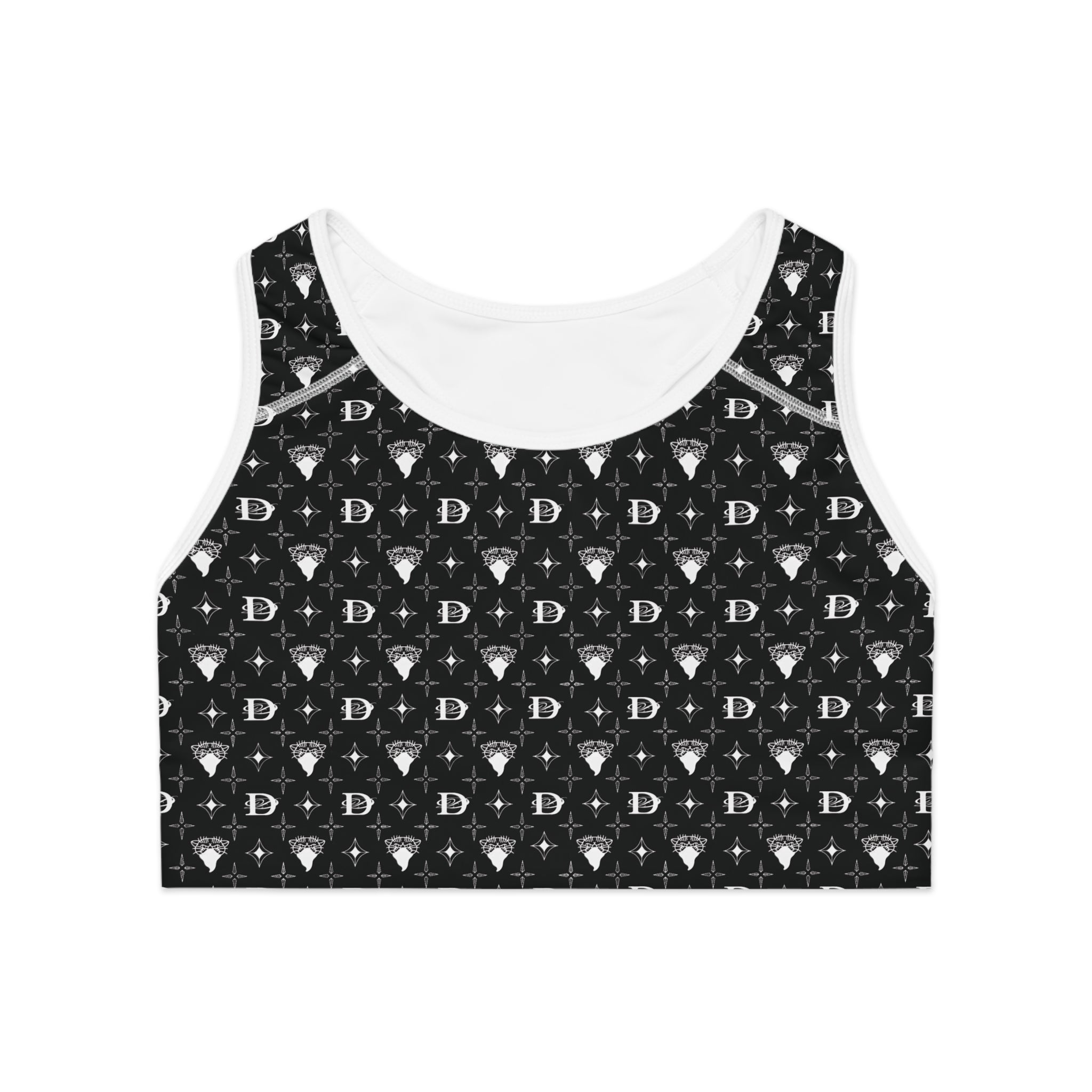 Bandito Panther Custom Monogram Print Sports Bra AOP