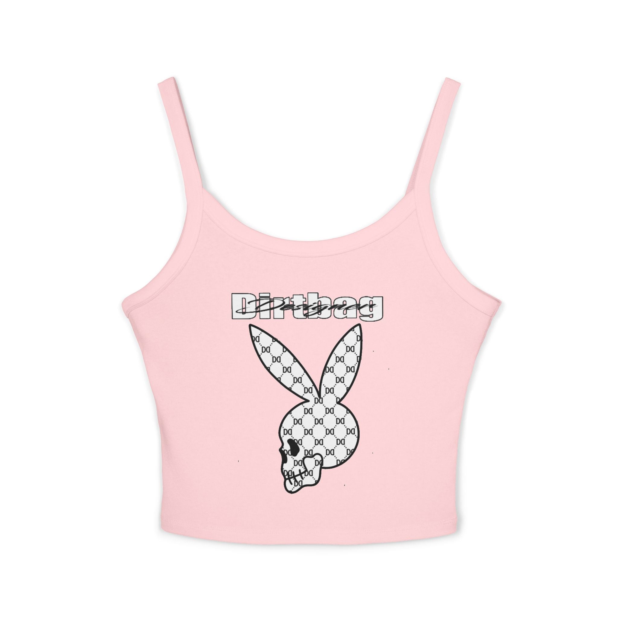 DD Monogram Bunny Skull Design Women's Spaghetti Strap Tank Top