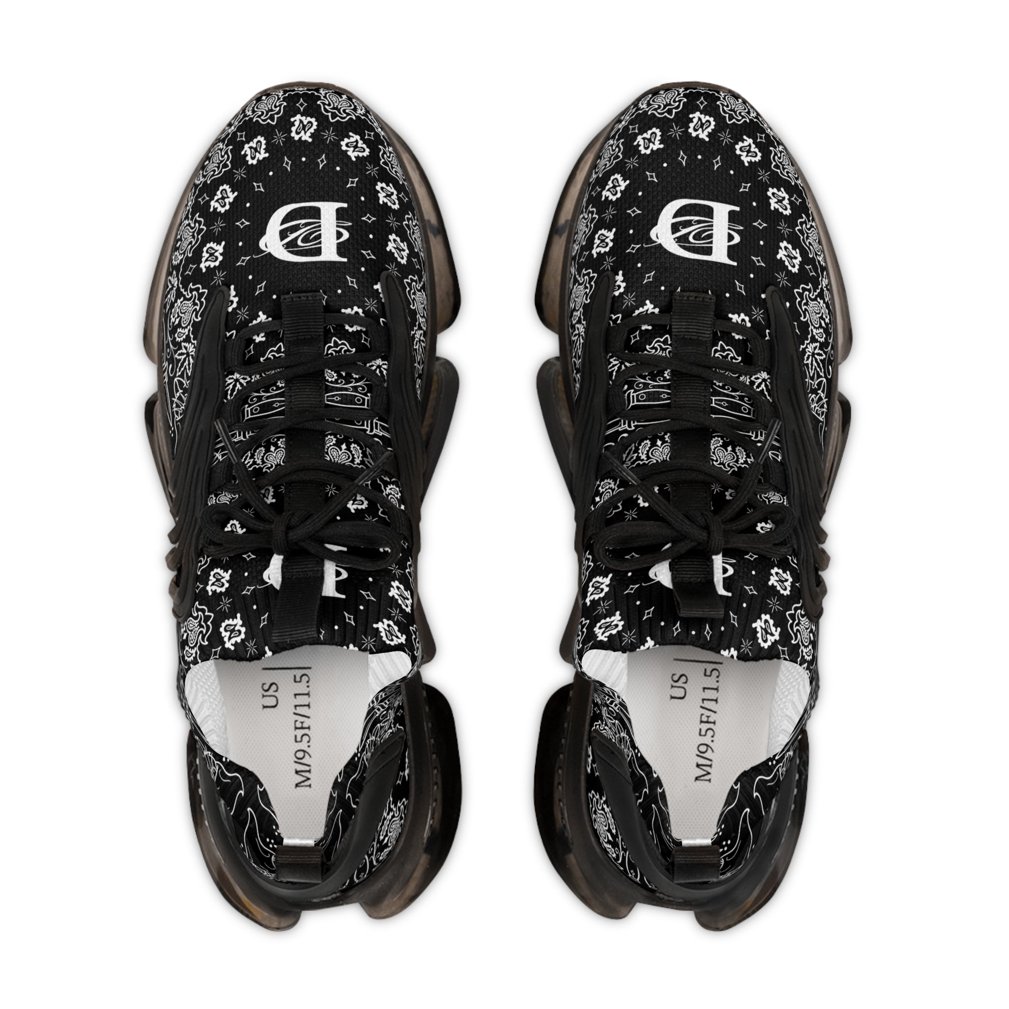DD Custom Bandana Print Men's Mesh Sneakers AOP