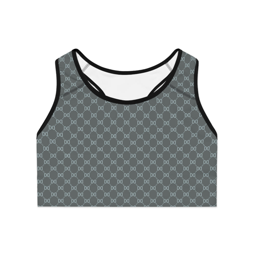 DD Monogram Pattern Sports Bra AOP