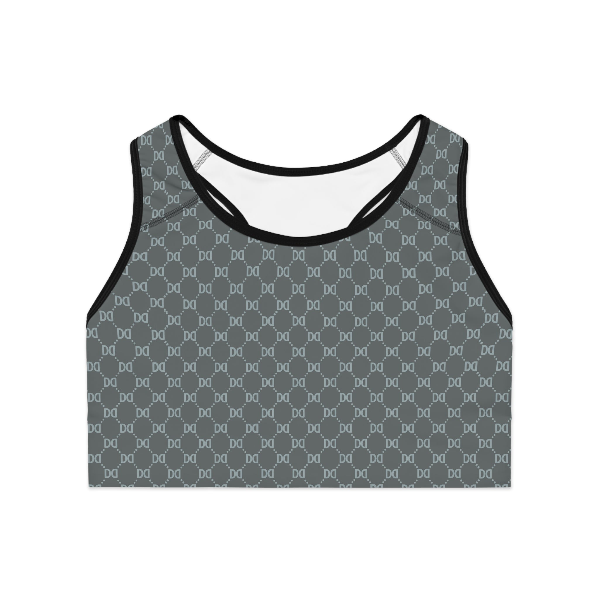 DD Monogram Pattern Sports Bra AOP