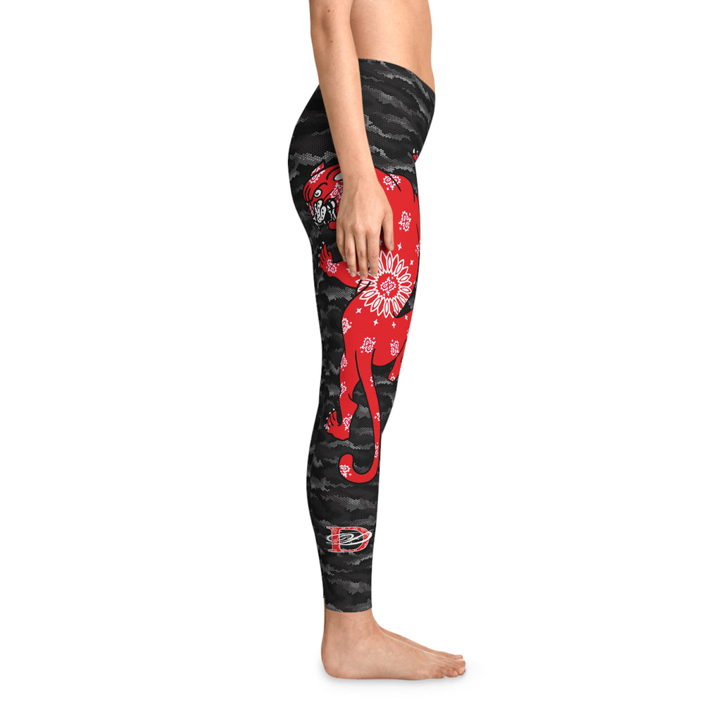 Climbing Bandana Panther Stretchy Urban Digital Hexagon Camo Leggings