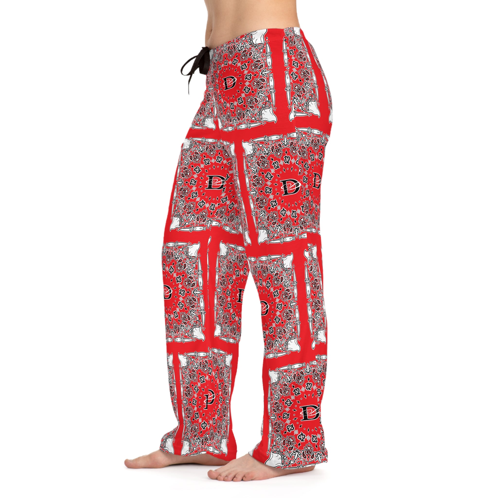 DD Custom Bandana Print Women's Pajama Pants AOP
