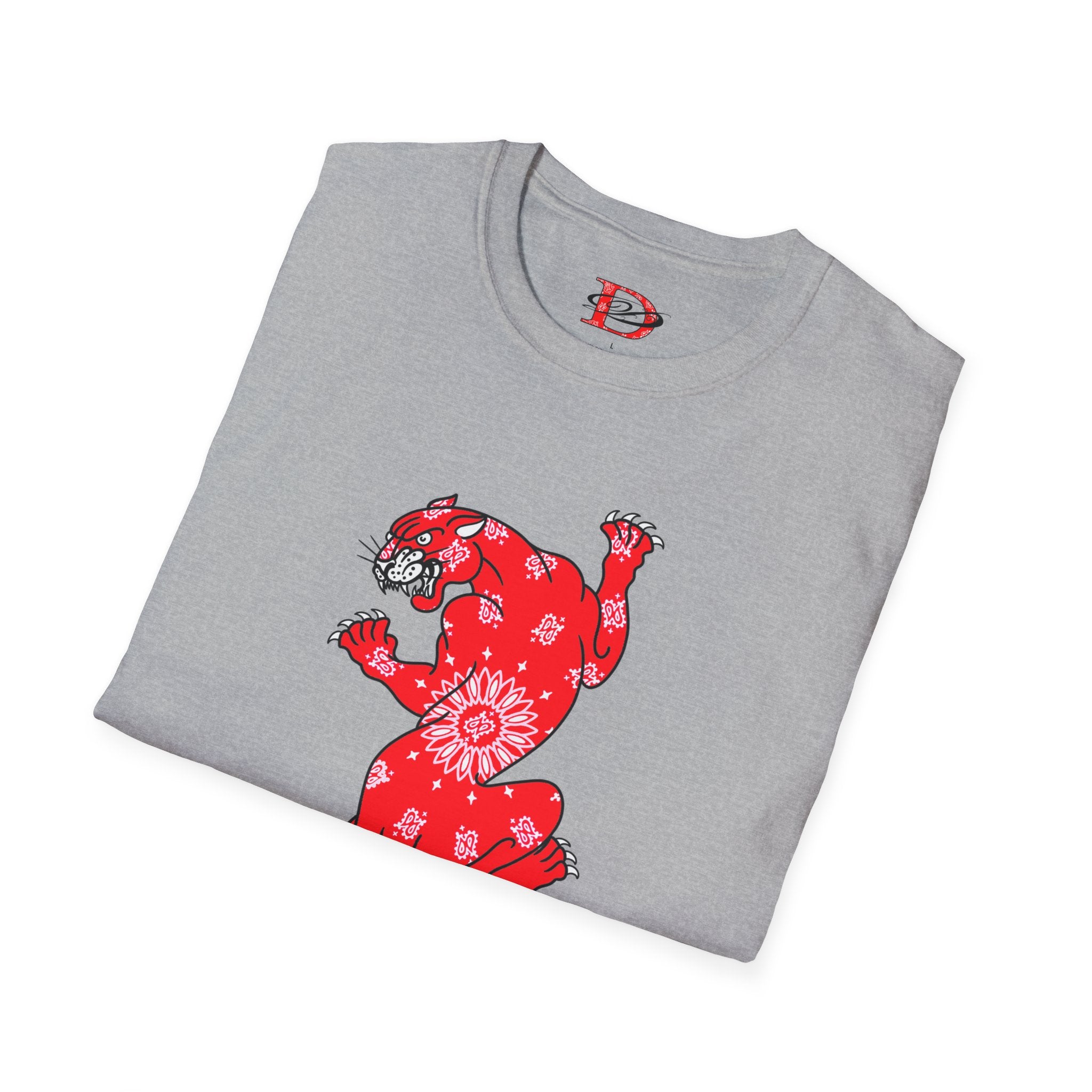 DD Climbing Panther w/Bandana Design Softstyle Unisex T-Shirt