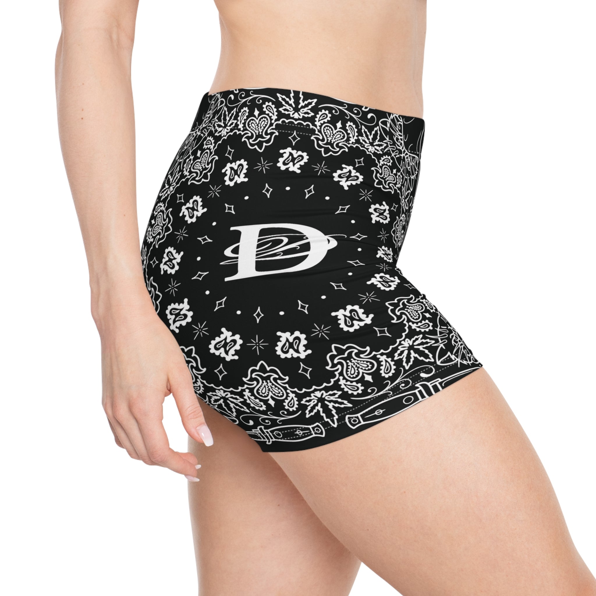 Custom Bandana Print Women's Shorts AOP