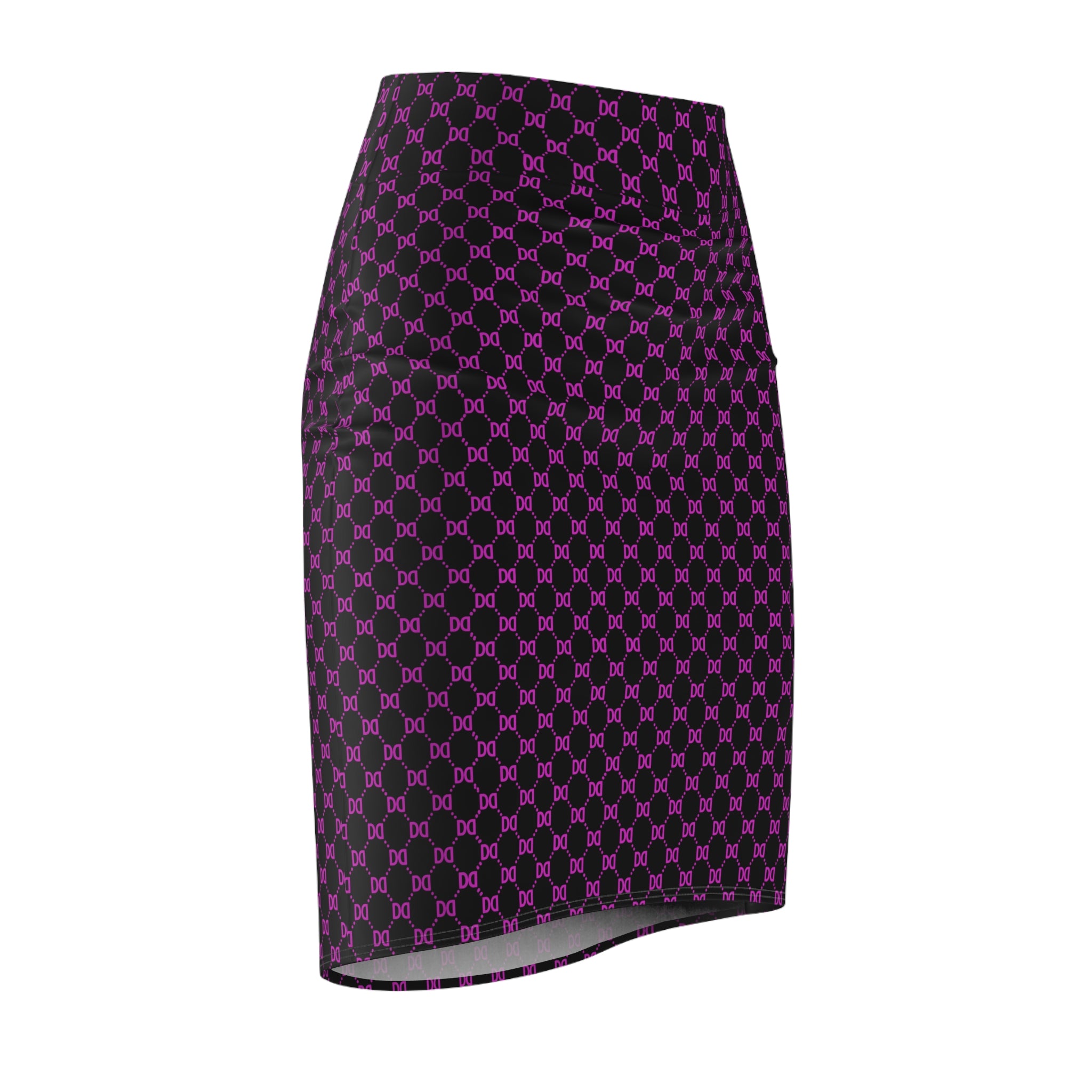 DD Custom Monogram Print Women's Pencil Skirt AOP