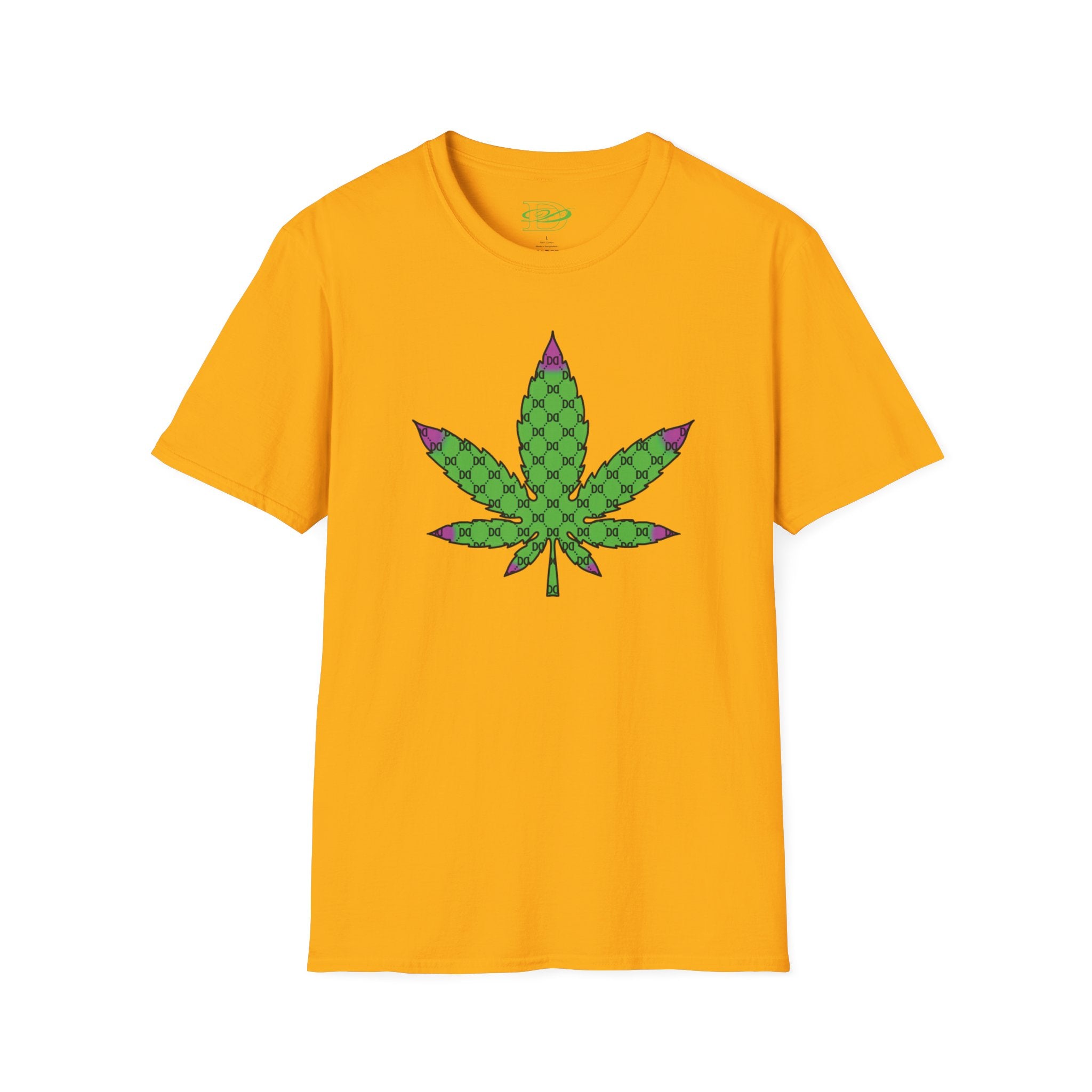 Cannabis Leaf w/the DD Monogram Unisex Softstyle T-Shirt
