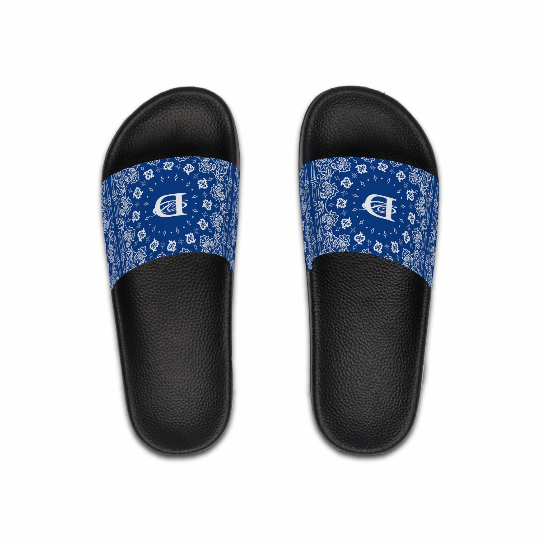 DD Custom Bandana  Men's Slide Sandals | Slides, Tattoo, Streetwear, Designer, Fashion, Beach