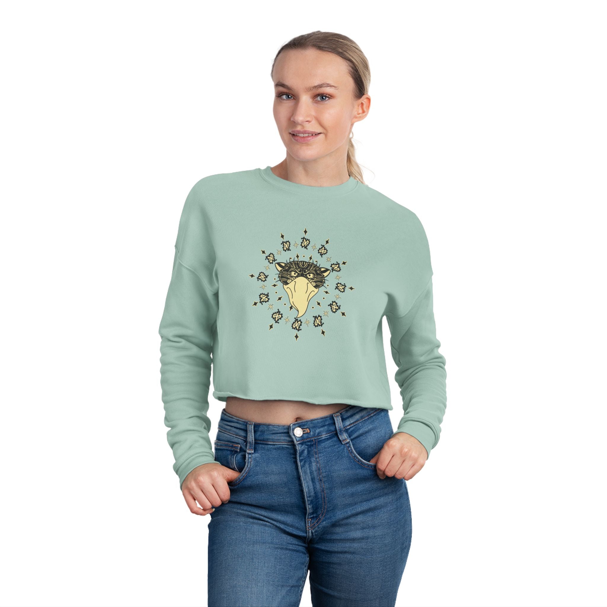 Bandito Panther w/ Paisley Cropped Sweatshirt