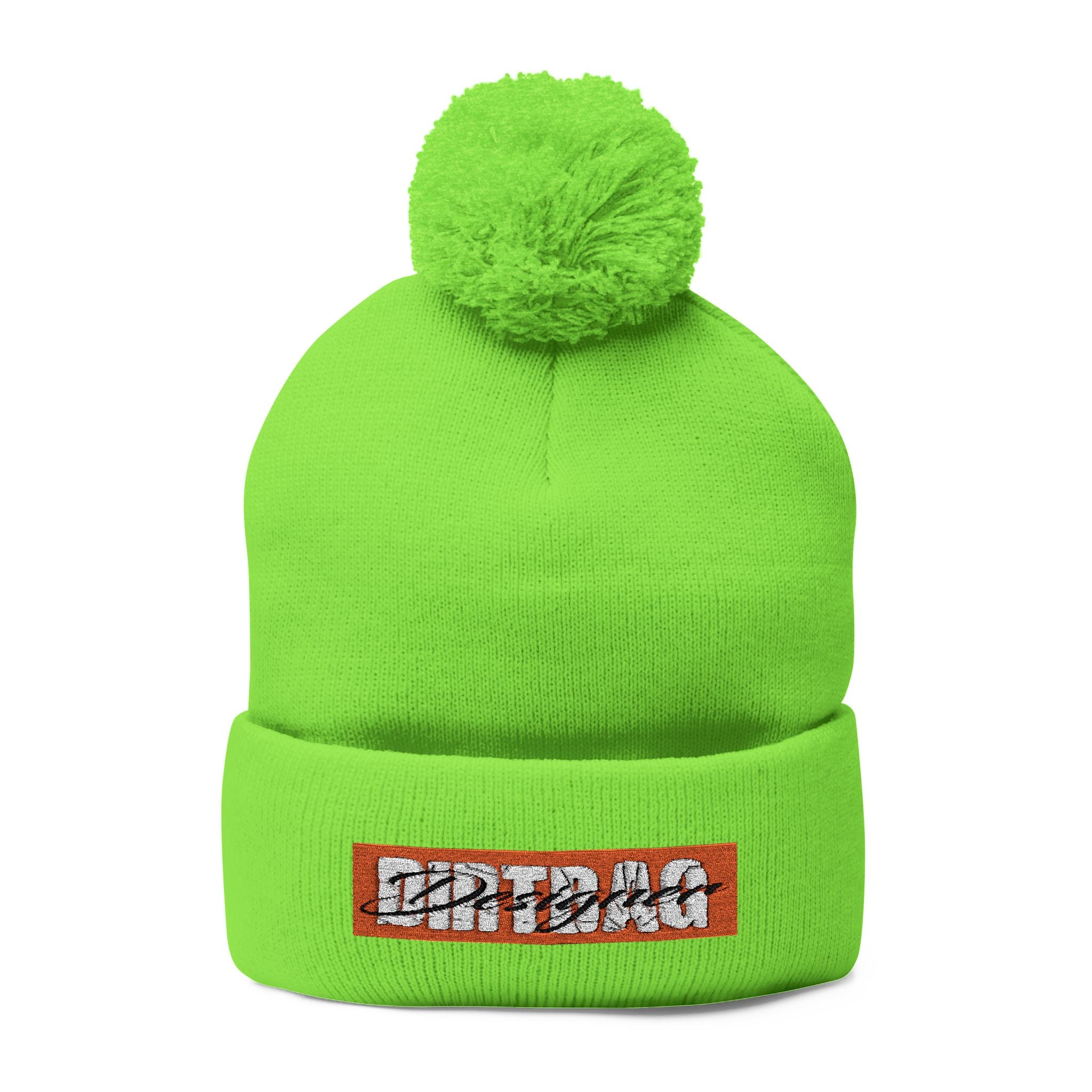 DD Box Logo Embroidered Pom-Pom Knit Beanie