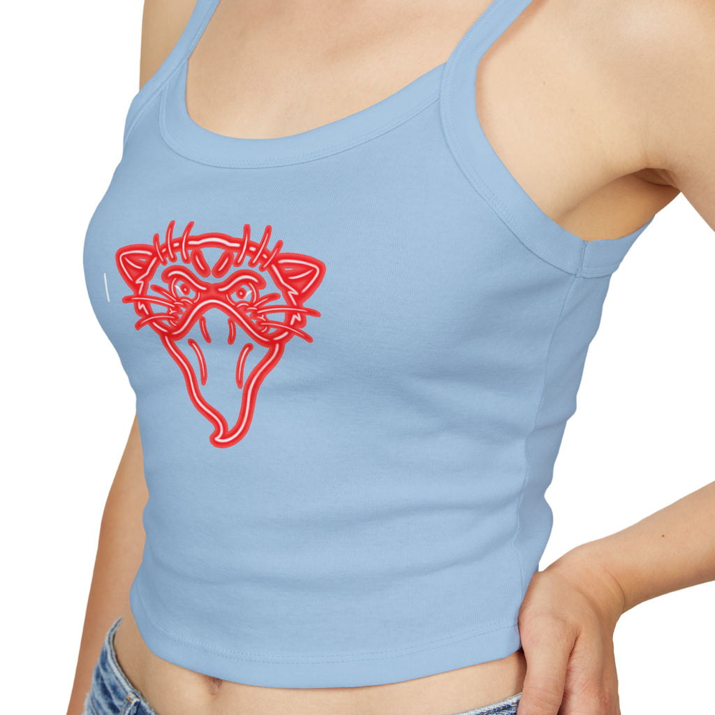 Neon Bandito Panther Design Spaghetti Strap Woman's Tank Top