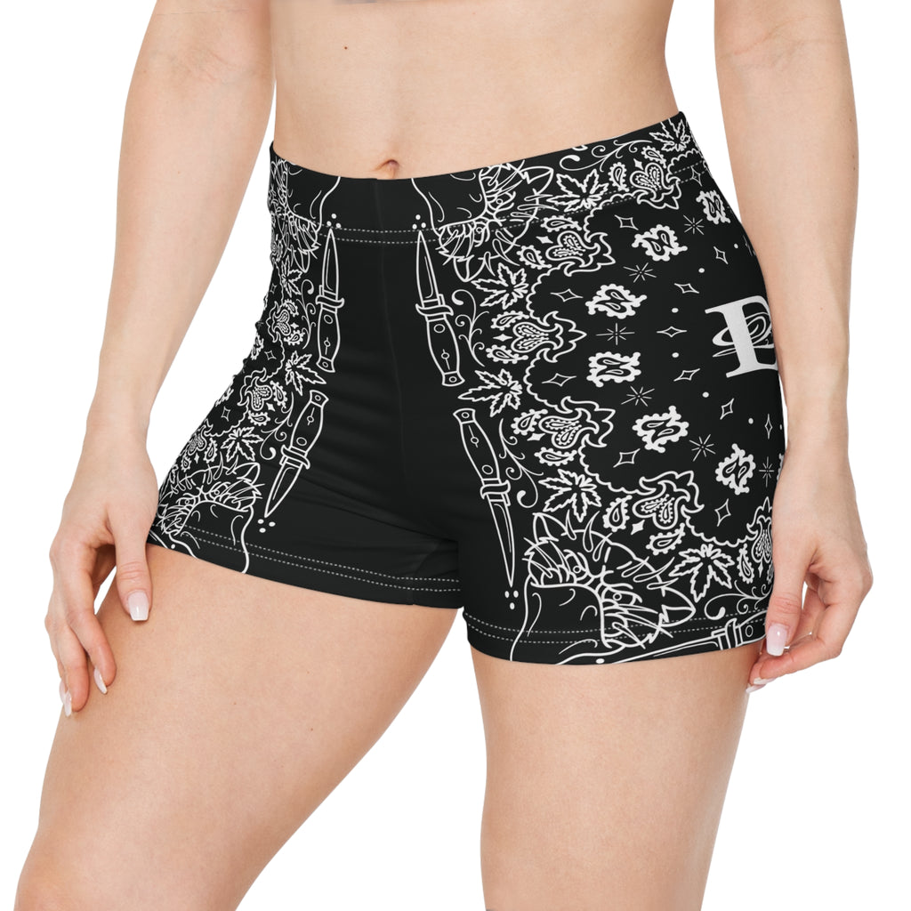 Custom Bandana Print Women's Shorts AOP