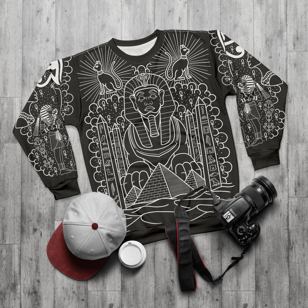 Ancient Egypt Tattoo Body Suit Unisex Crewneck Sweatshirt AOP