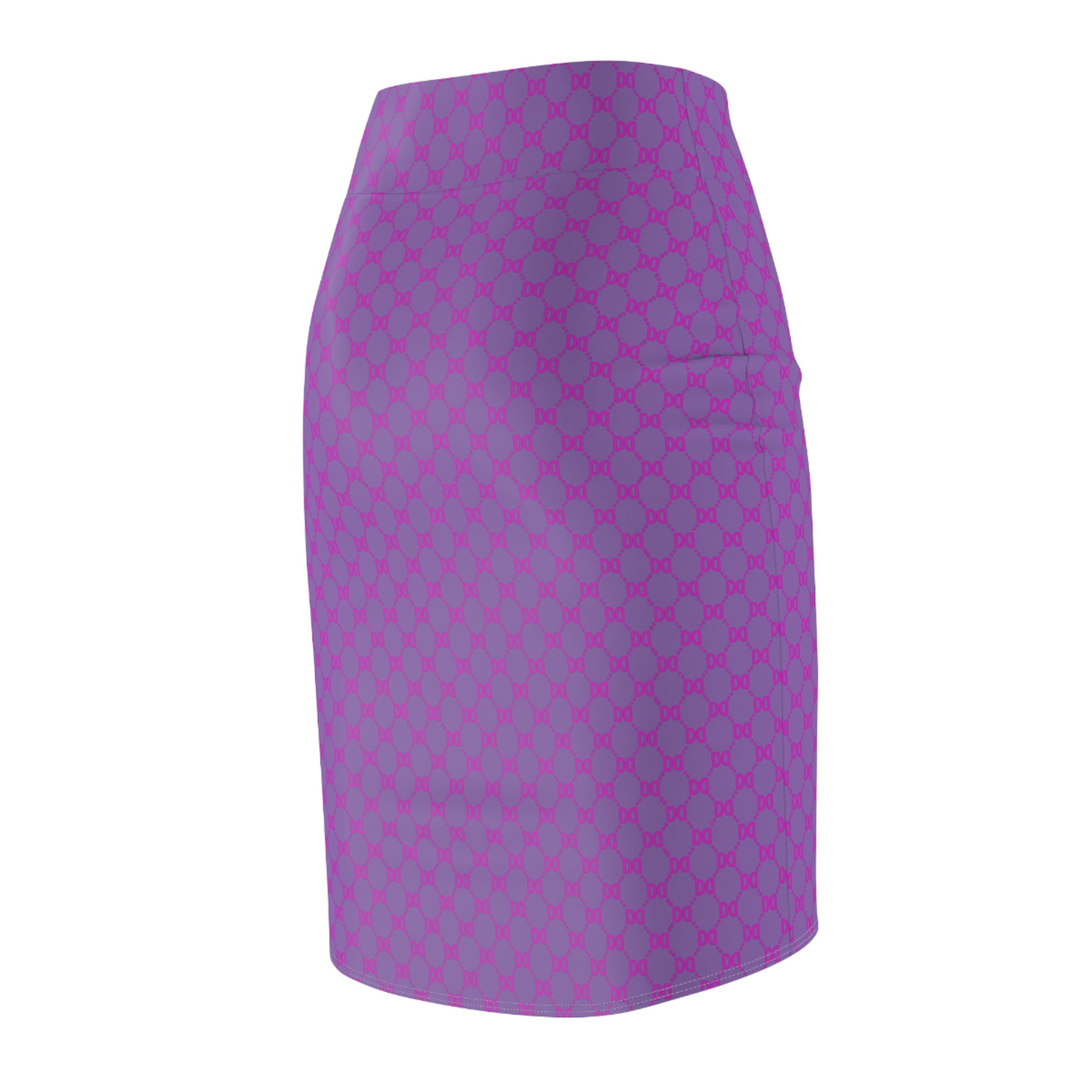DD Custom Monogram Print Women's Pencil Skirt AOP