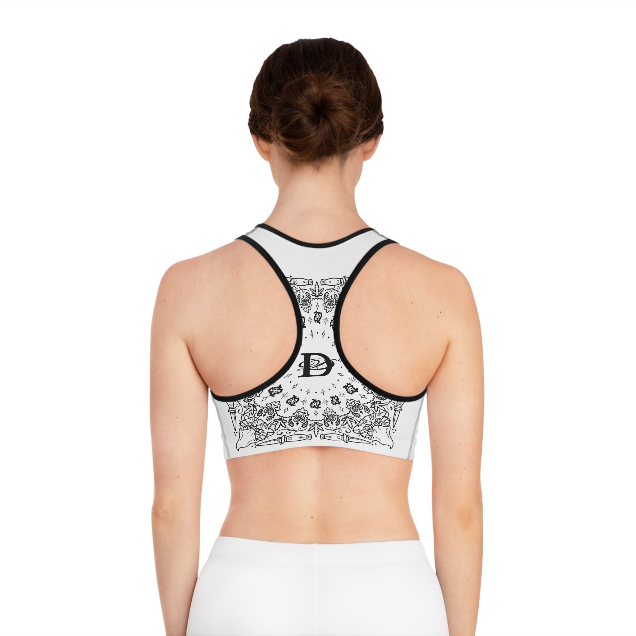 DD Custom Bandanna Print Sports Bra