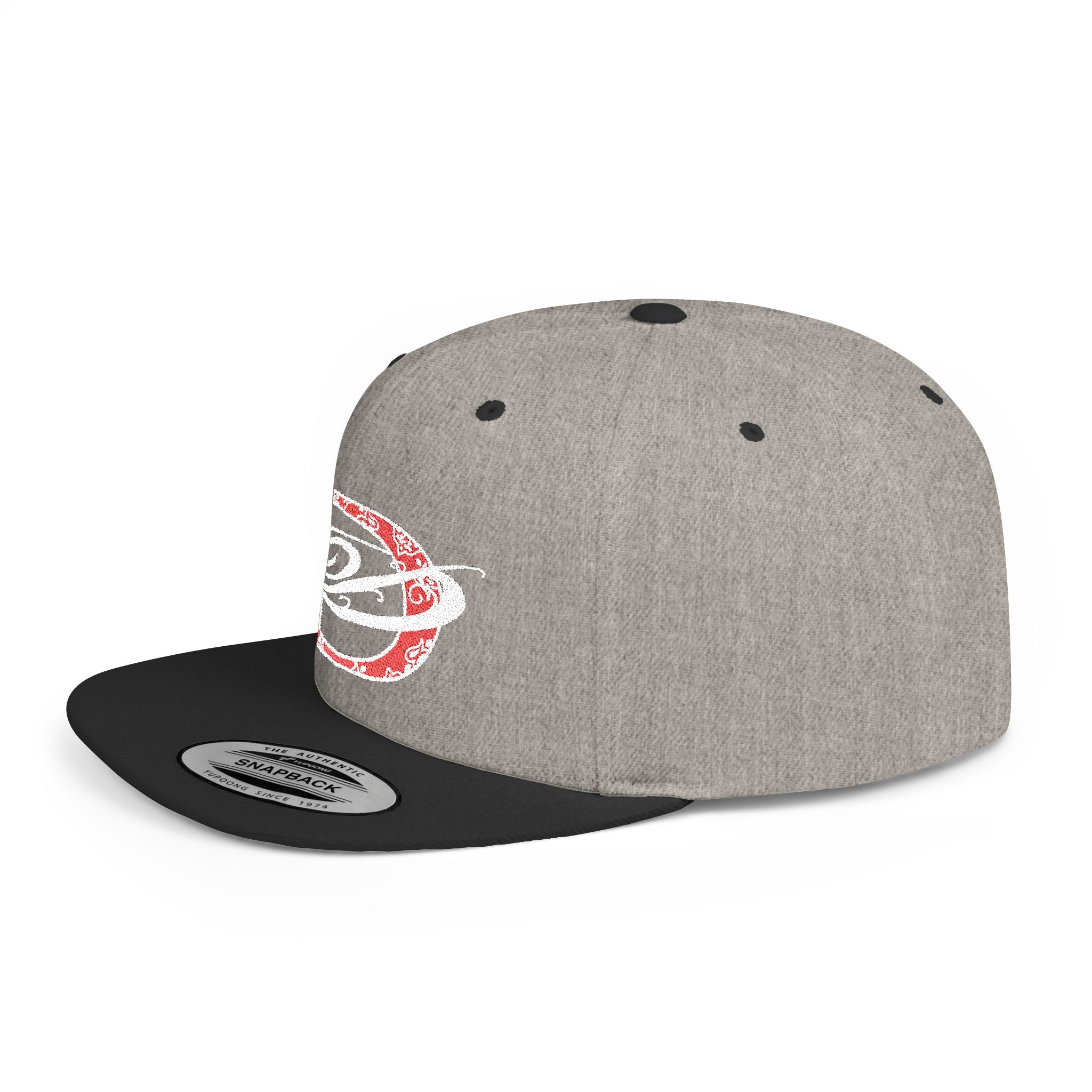 DD Bandana Logo Flat Bill Snapback Cap Streetwear, Tattoo, Designer, Fashion, Embroidery