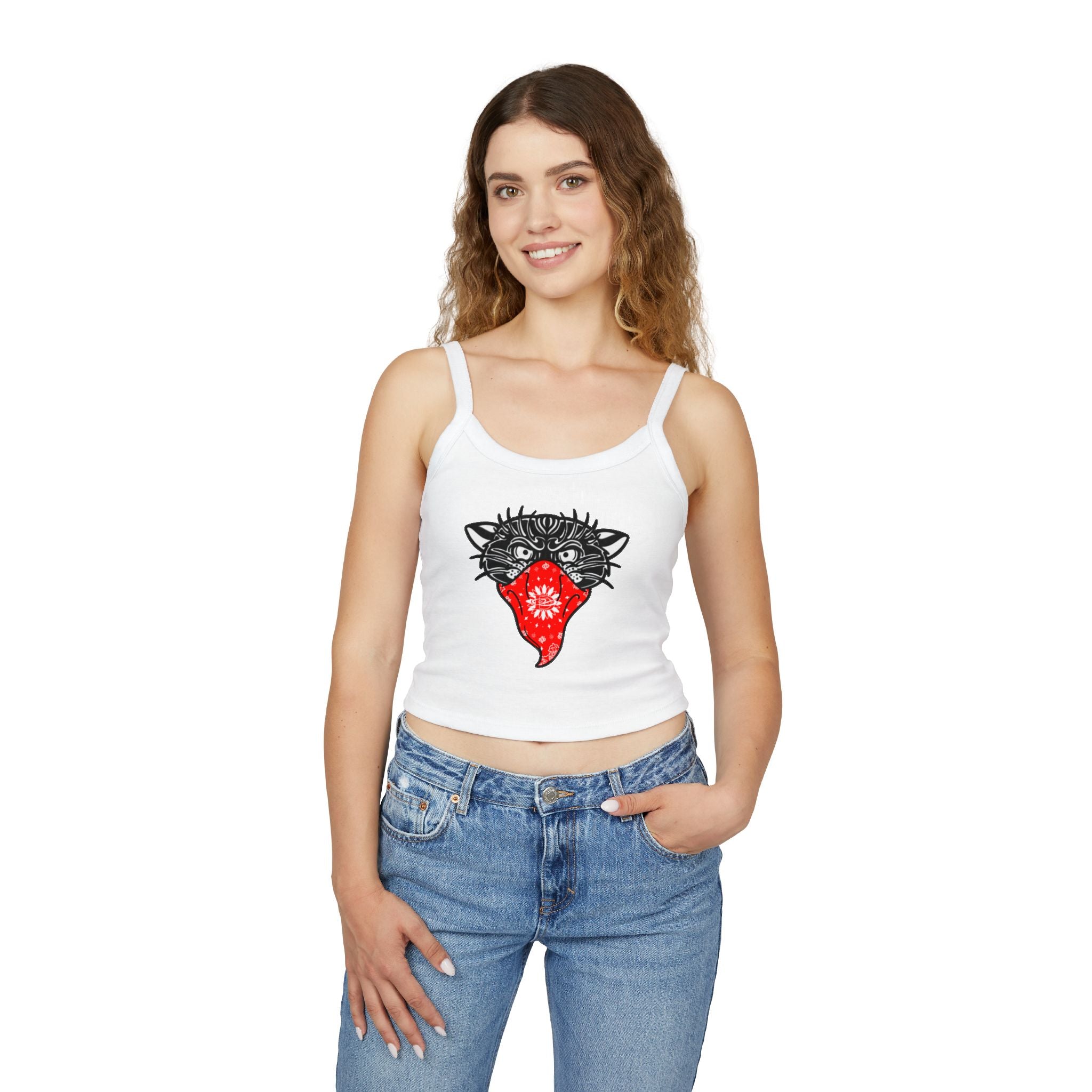 DD Bandito Panther Print Spaghetti Strap Tank Top