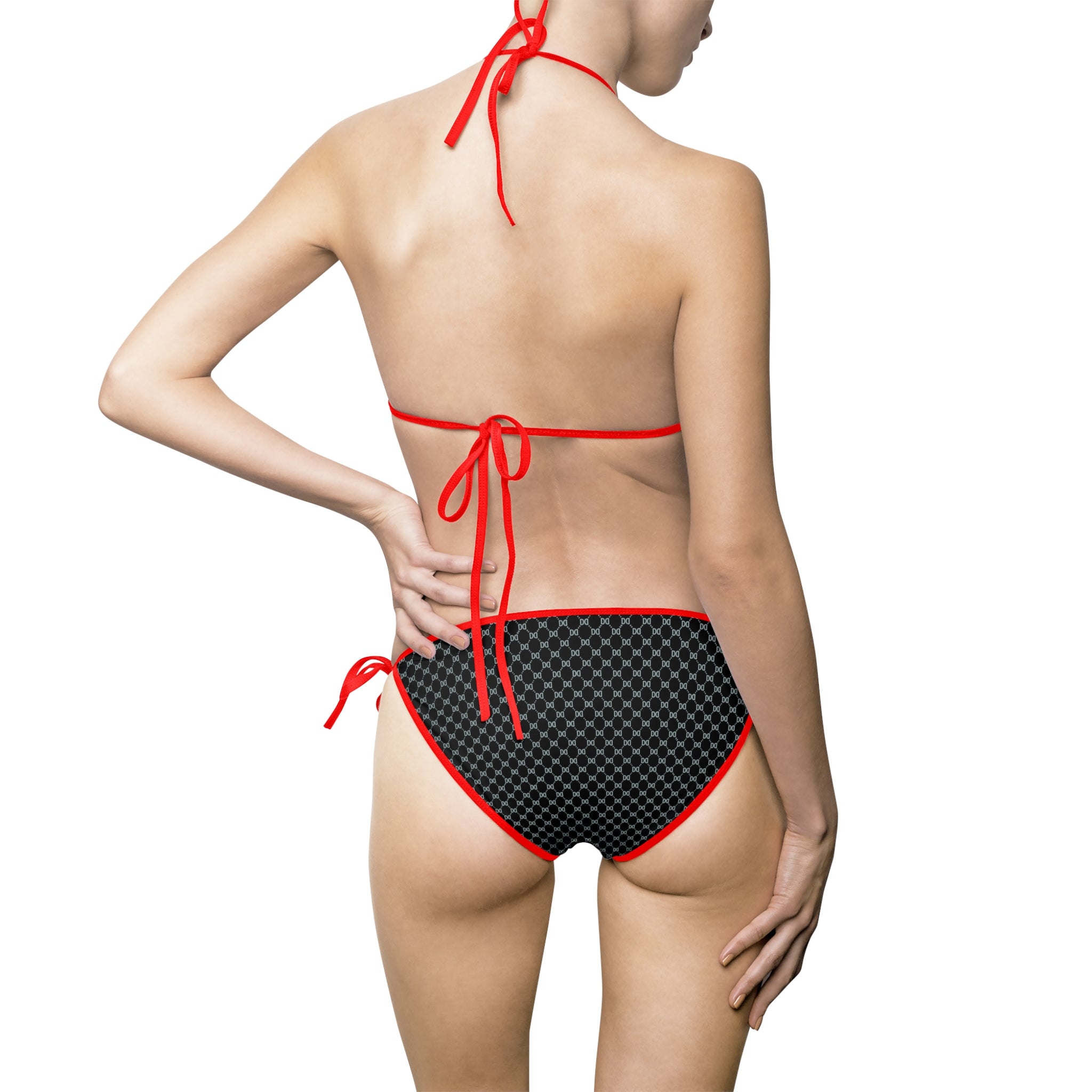 DD Monogram Womens's Bikini Swimsuit AOP