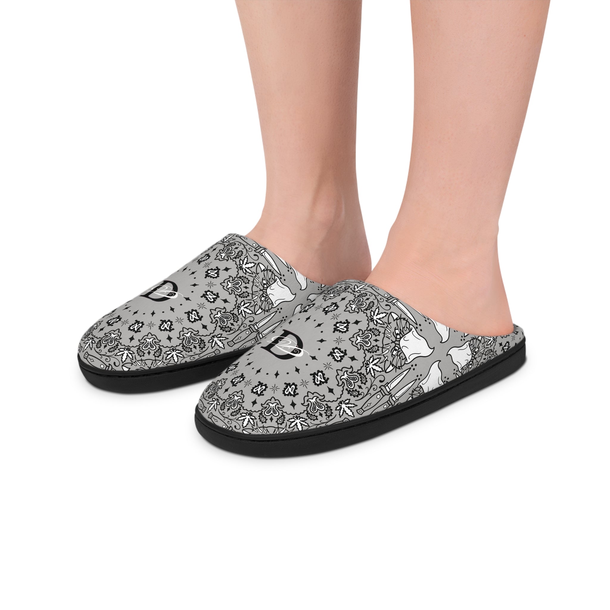 DD Custom Bandana Print Indoor Slippers AOP