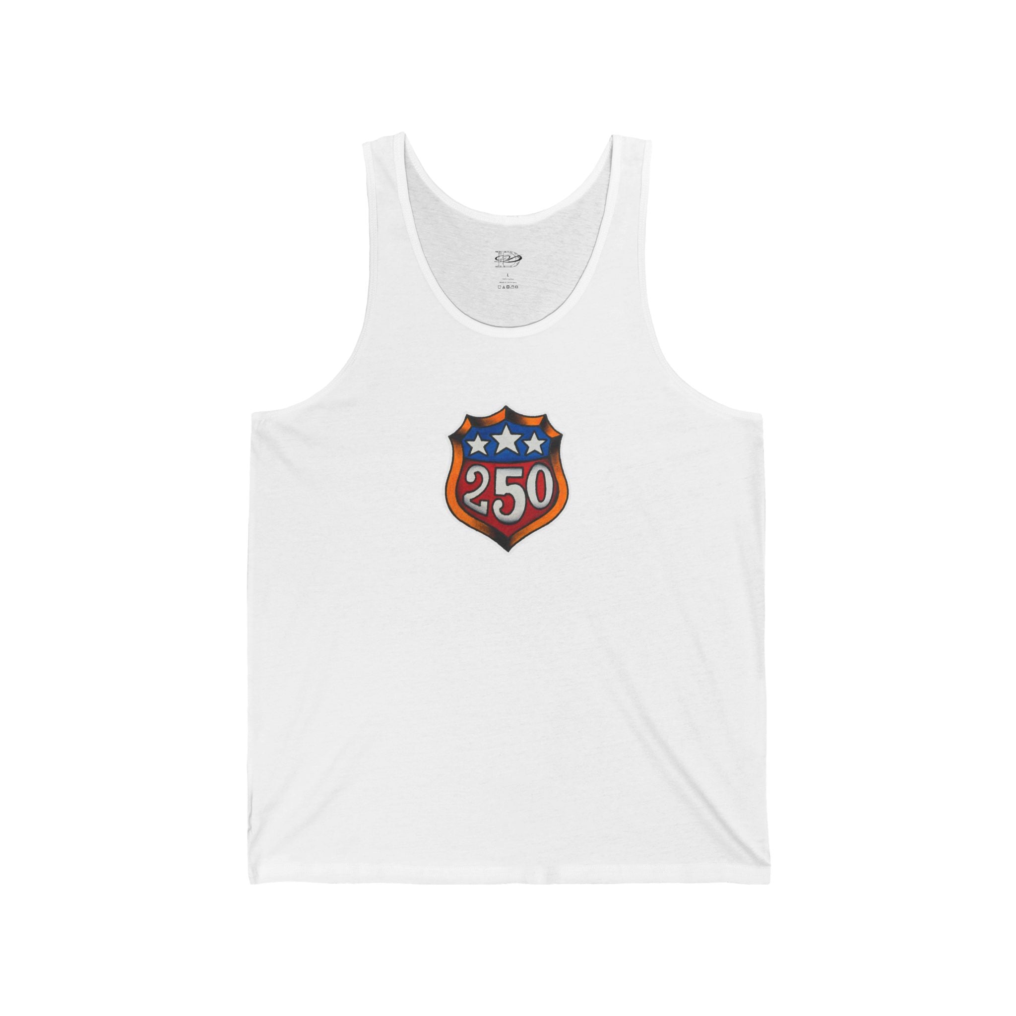 250th Anniversary Shield Tattoo Design Mens Tank Top