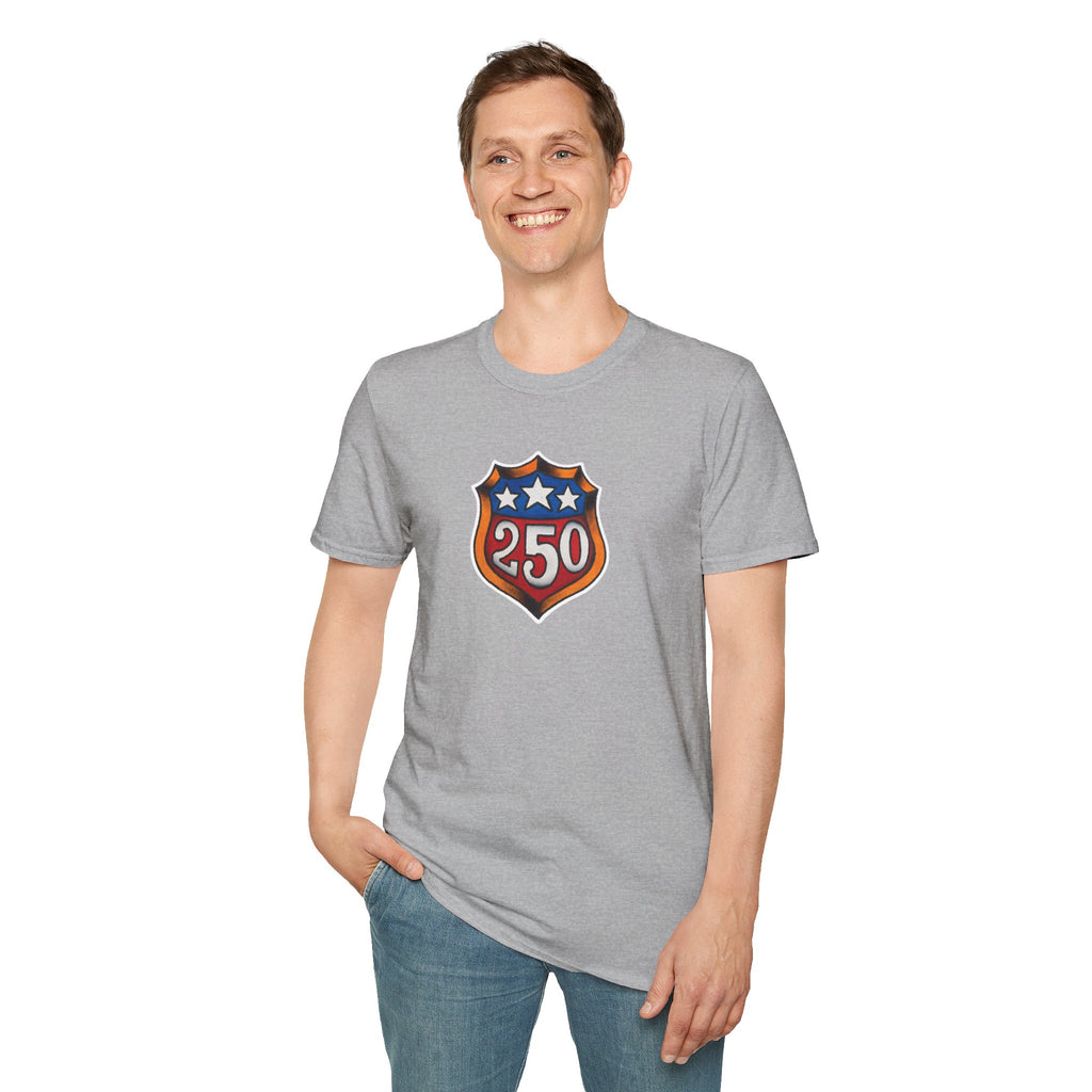 250th Anniversery Shield Tattoo Unisex Softstyle T-Shirt
