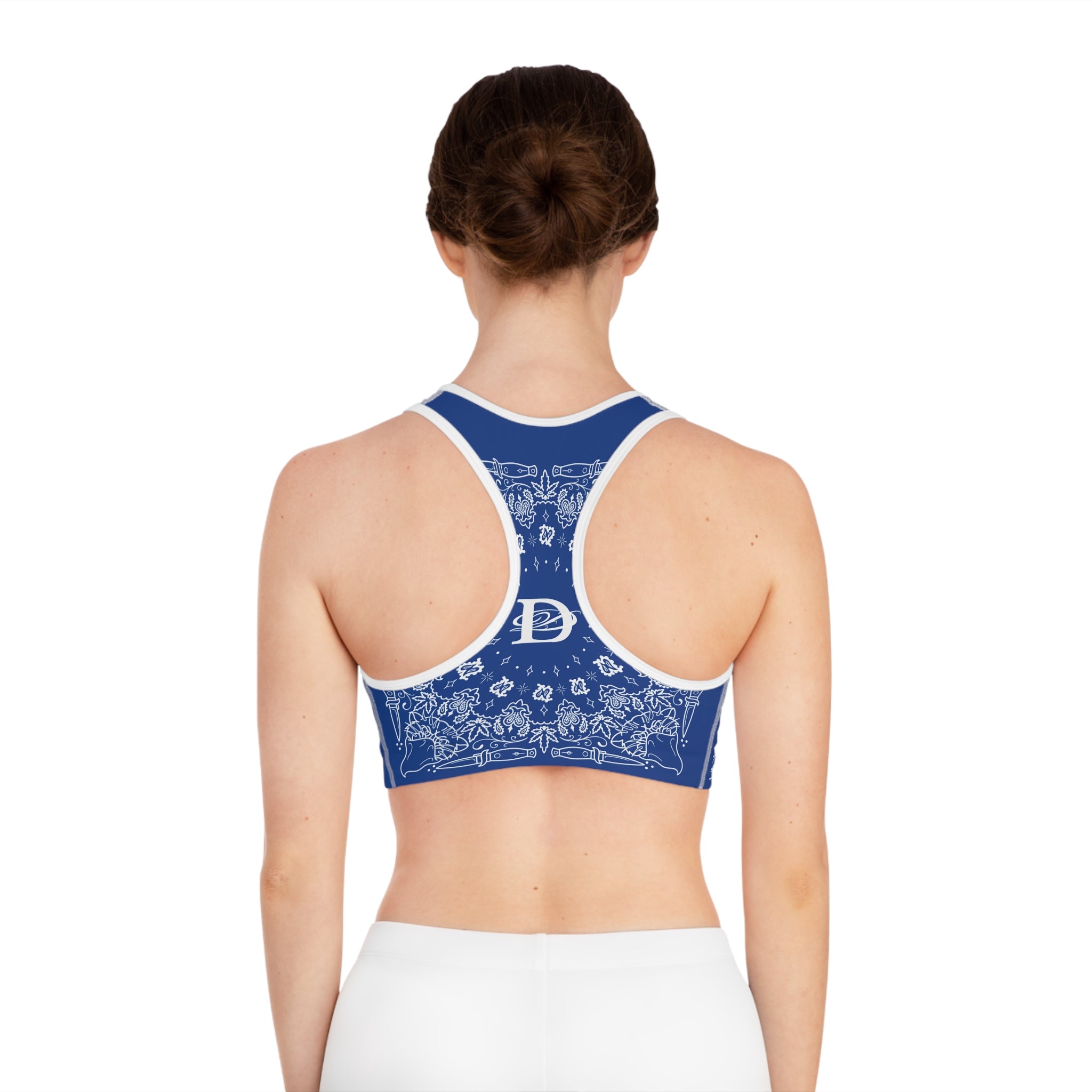 DD Custom Bandana Print  Sports Bra AOP