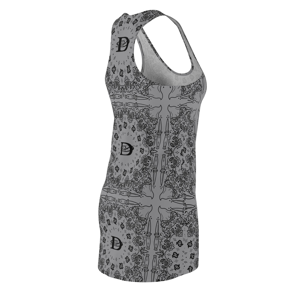 DD Custom Bandana Pattern Women's Racerback Dress AOP