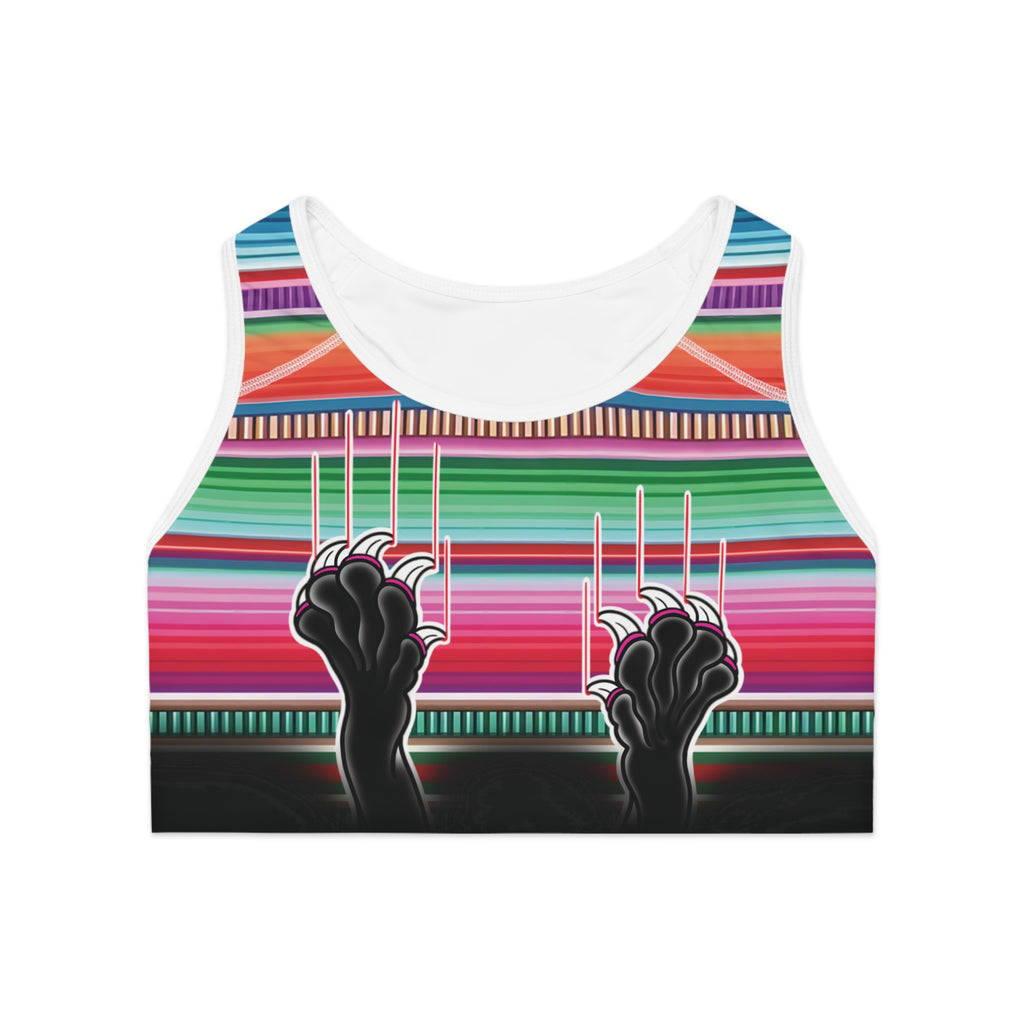 Clawing Panther Paws Print Sports Bra AOP