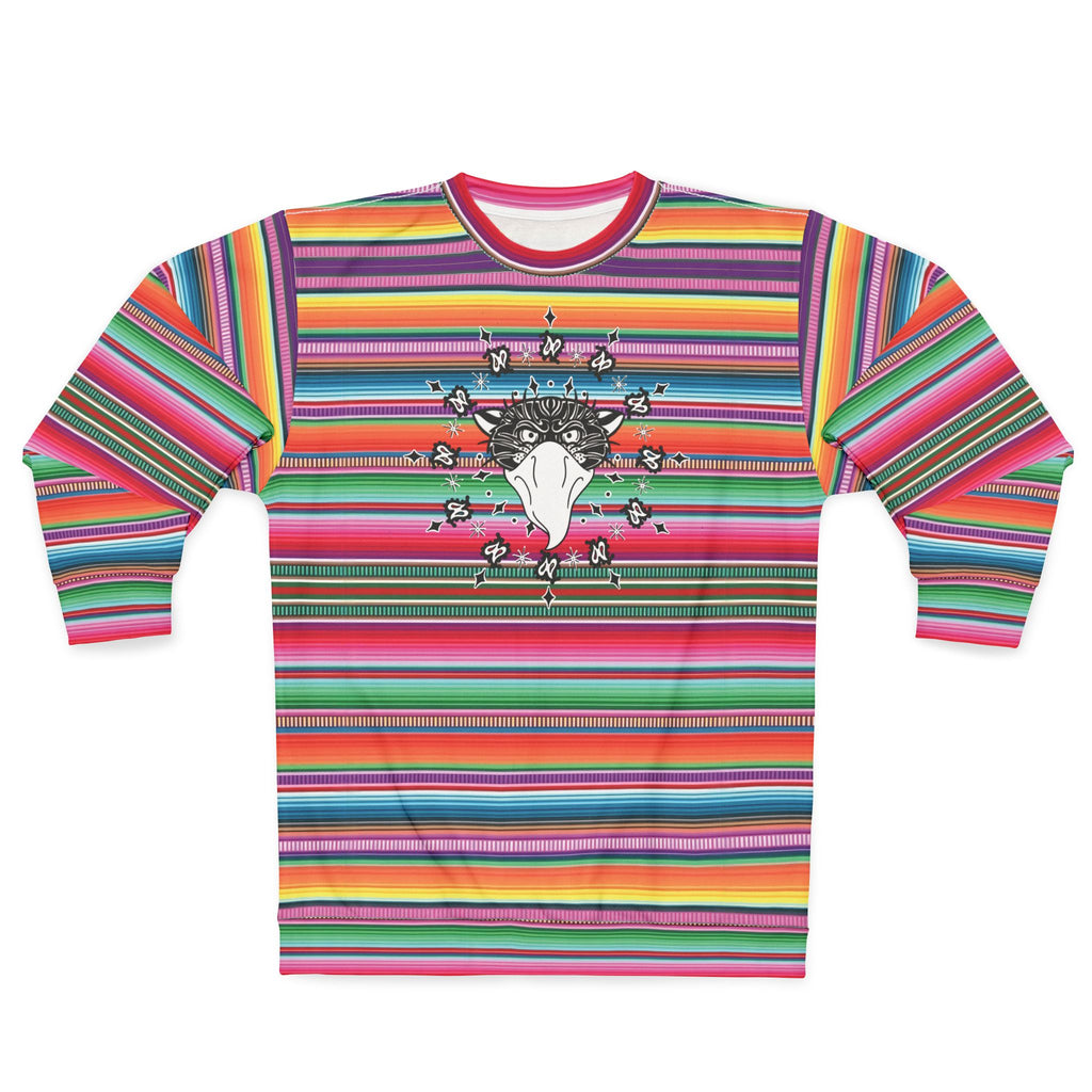 Bandito Panther Paisley Print Unisex Serape Sweatshirt AOP
