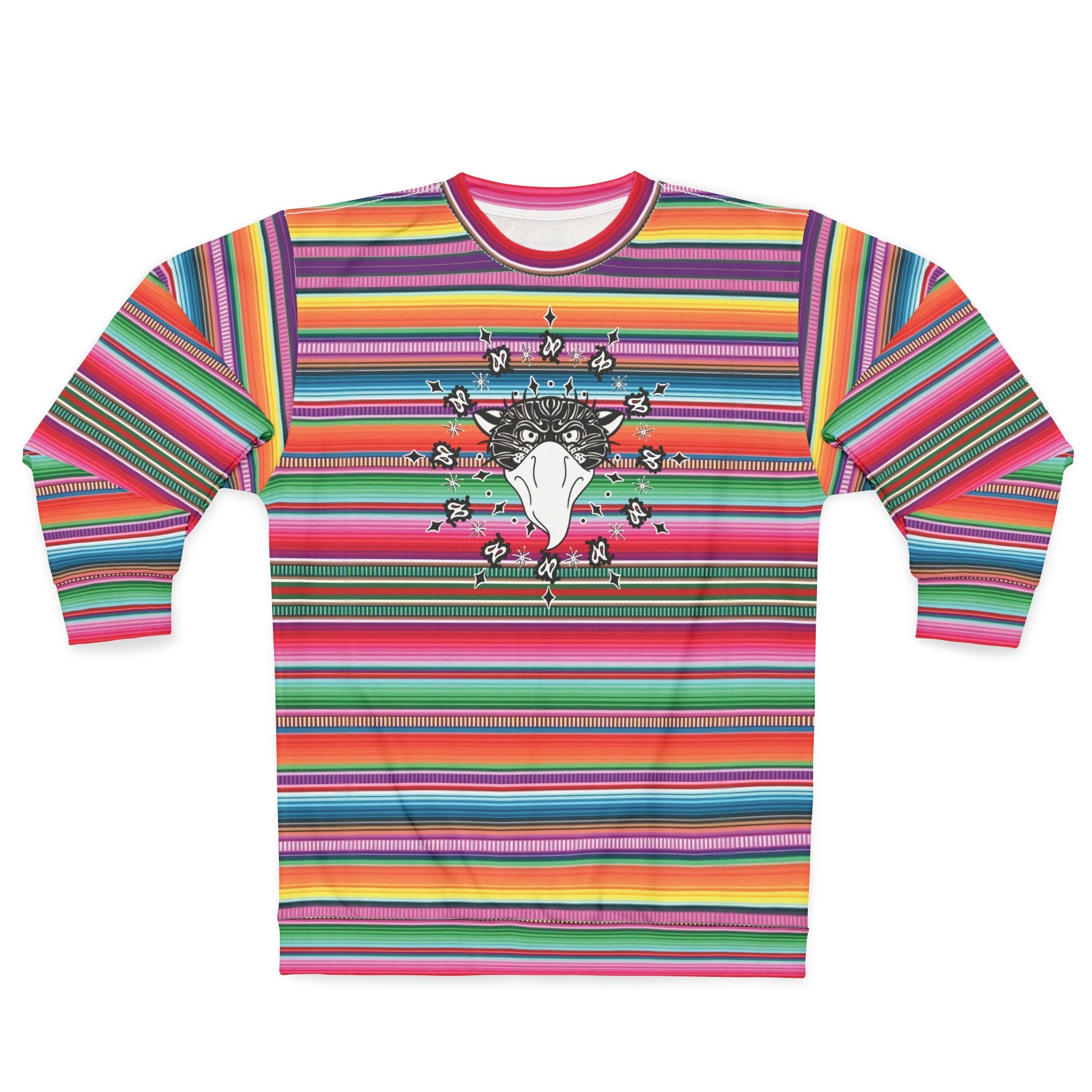 Bandito Panther Paisley Print Unisex Serape Sweatshirt AOP